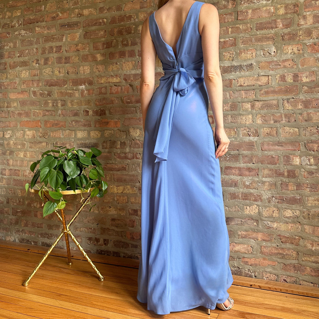 Vintage Baby Blue Maxi Dress (S)