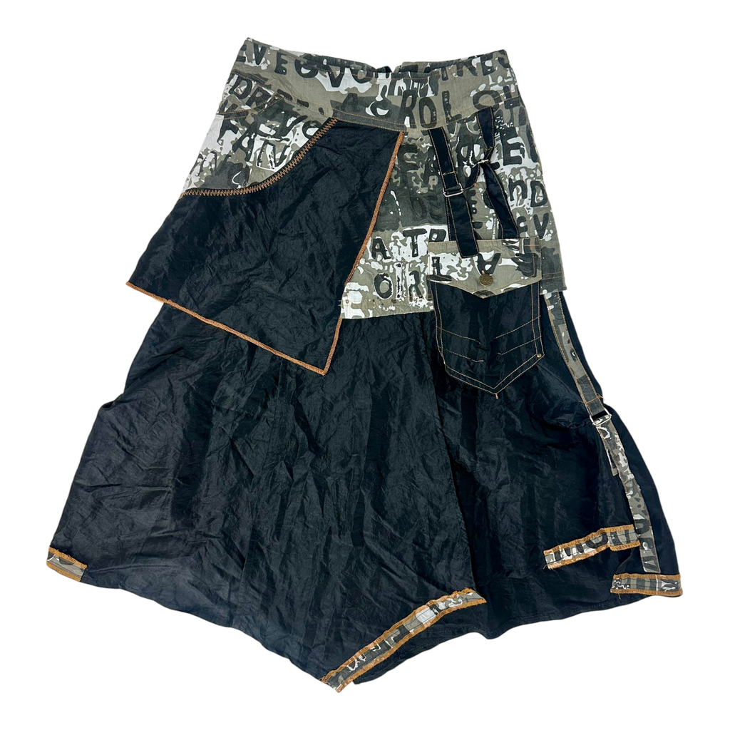 Industrial Asymmetric Midi Skirt (XS)