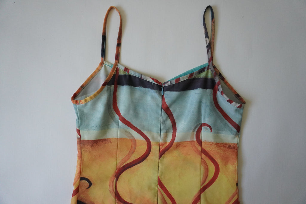 French Graphic Midi Dress (S)