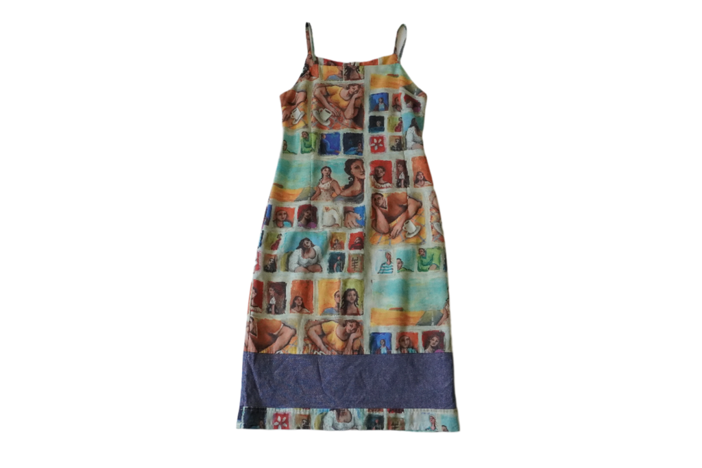 French Graphic Midi Dress (S)