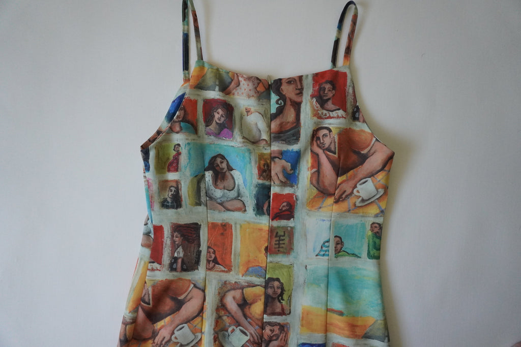 French Graphic Midi Dress (S)