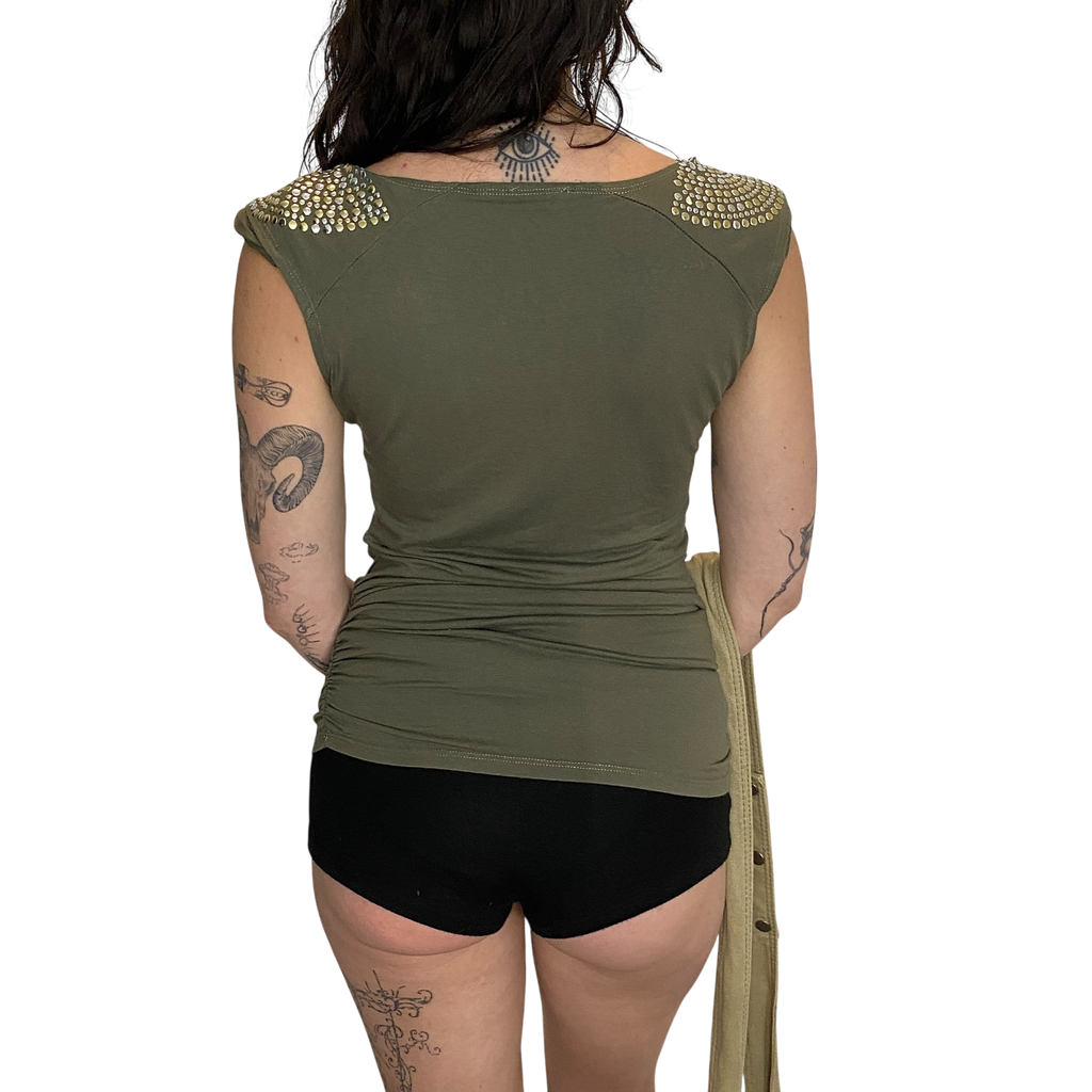 Vintage 2010s Khaki Vest (XS/S)