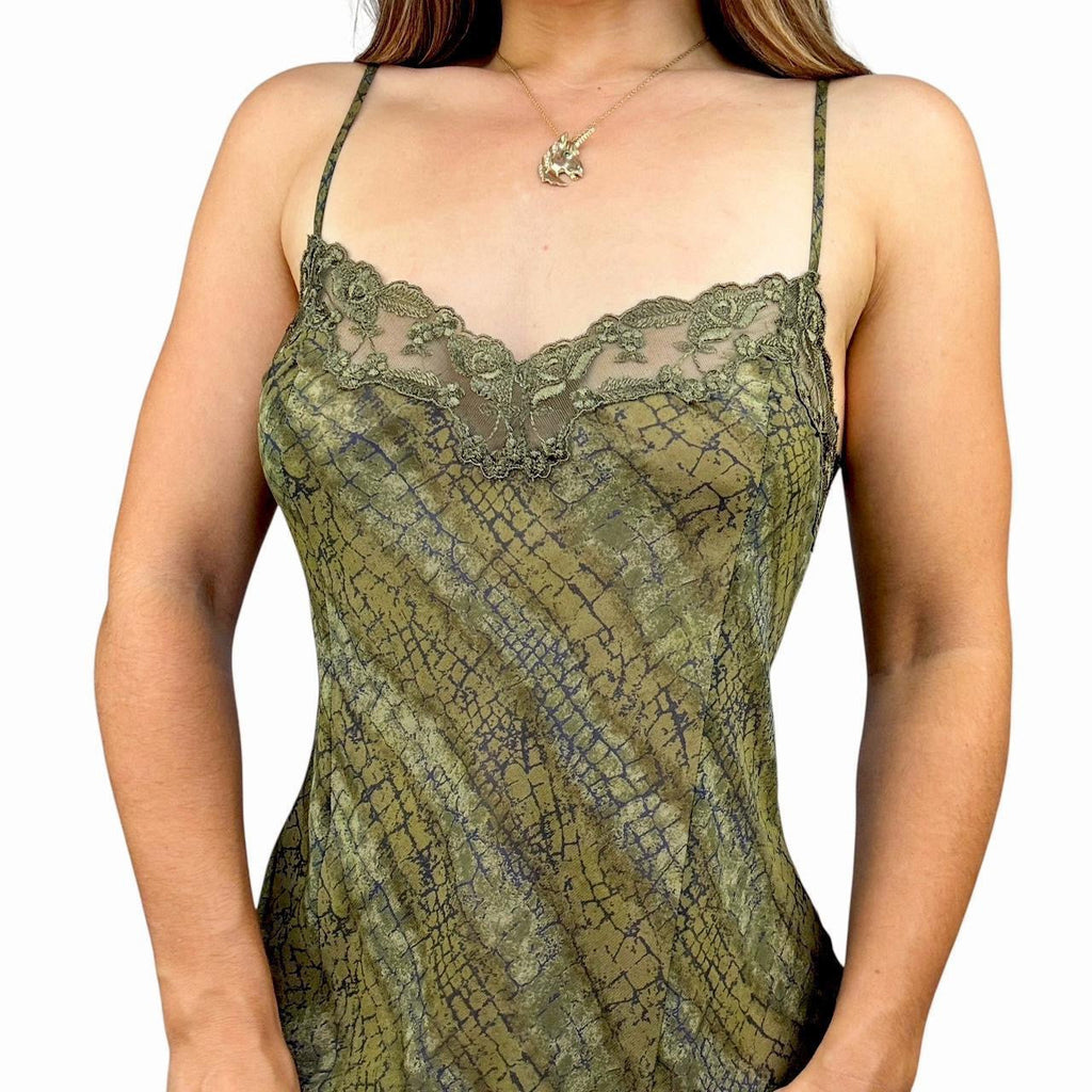 Y2K Victoria's Secret Snake Print Slip (M)