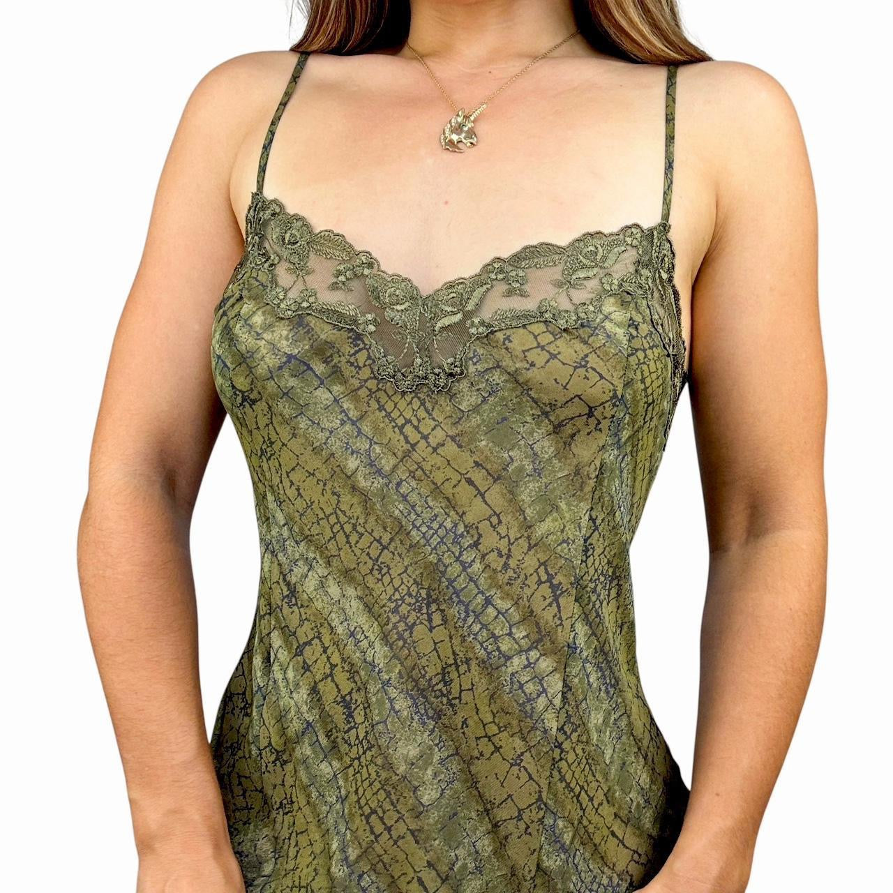 Y2K Victoria's Secret Snake Print Slip (M)