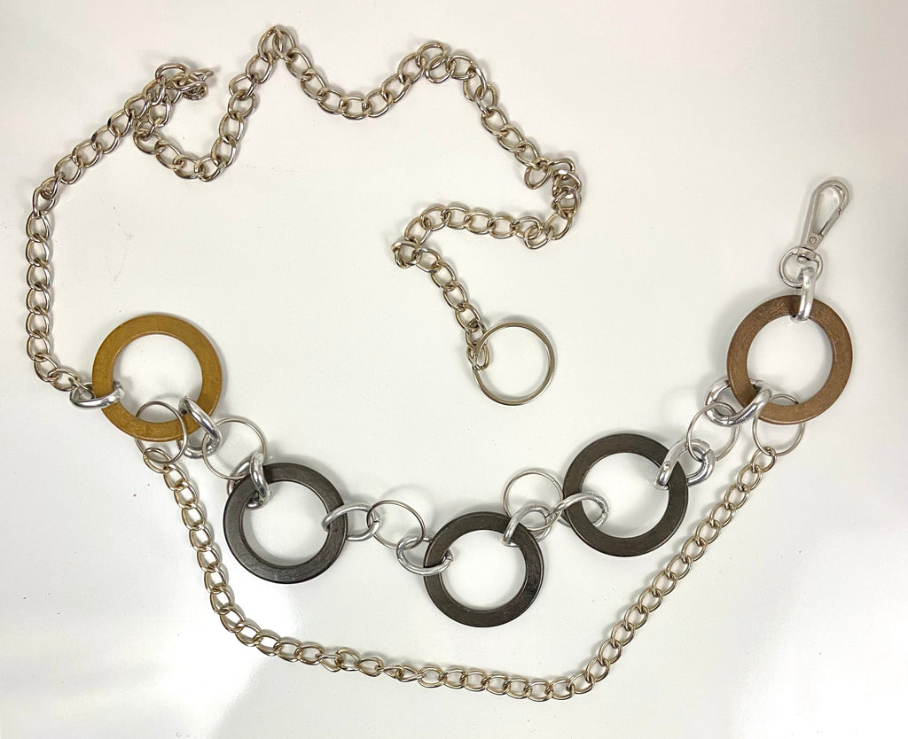 Two Toned Circles Layered Belt