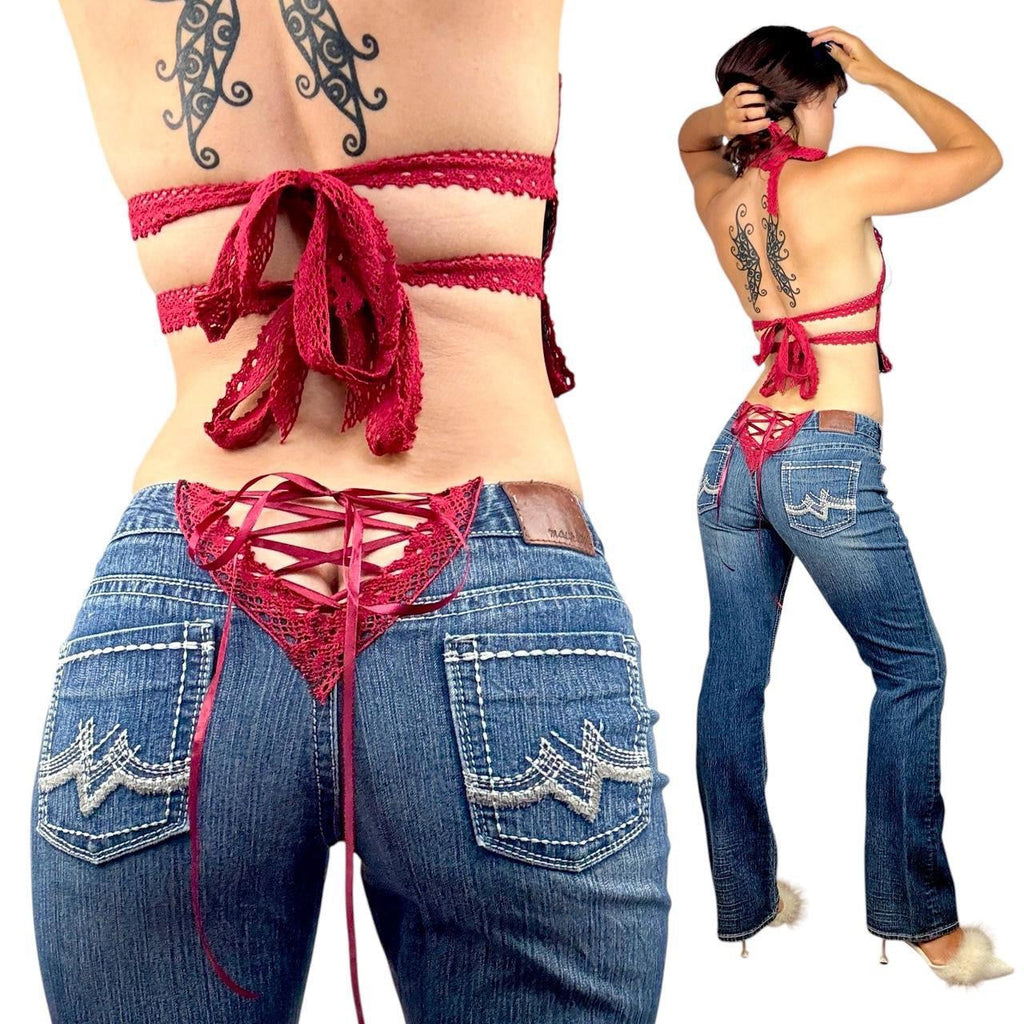 Cheeky Lace Jeans (XS-XXL)