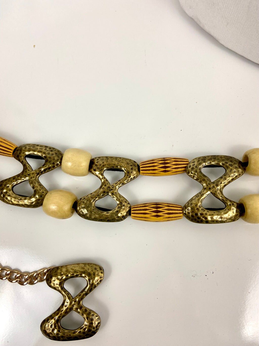 Wood Metal Boho Belt