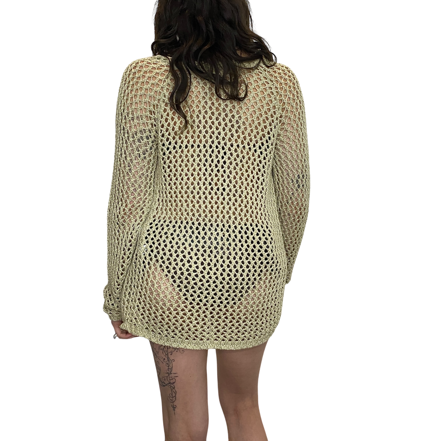 Vintage Italian Crochet Zip Up Cardigan (S/M)