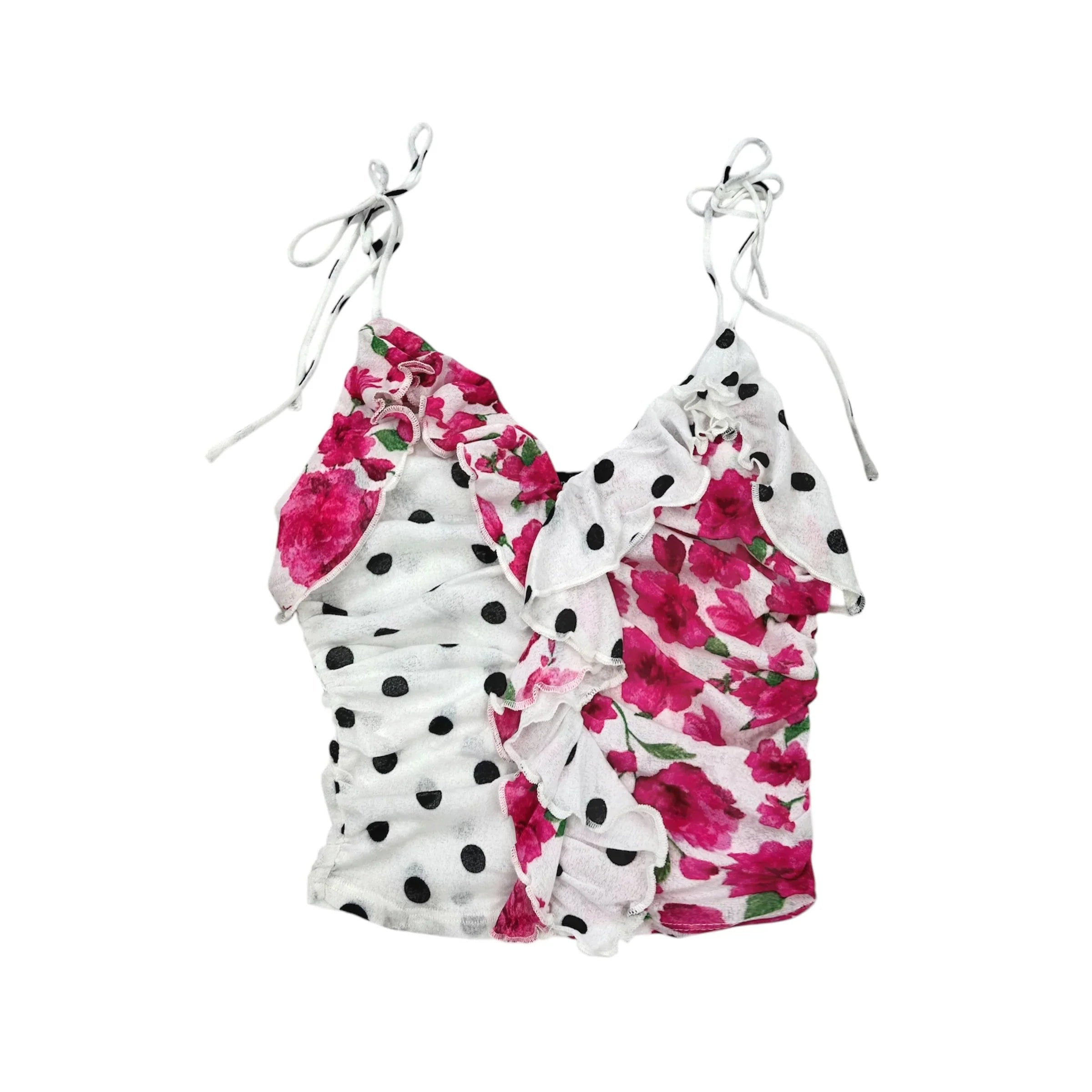 Mesh Polka Dot & Flower Cami (XS/S)