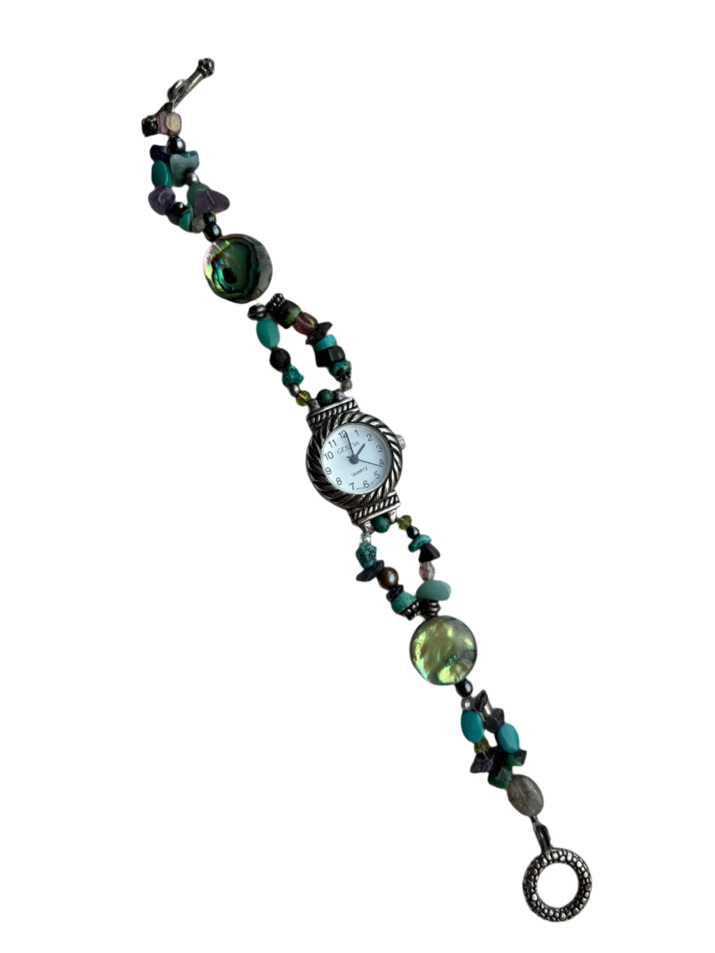 2000s abalone beaded watch