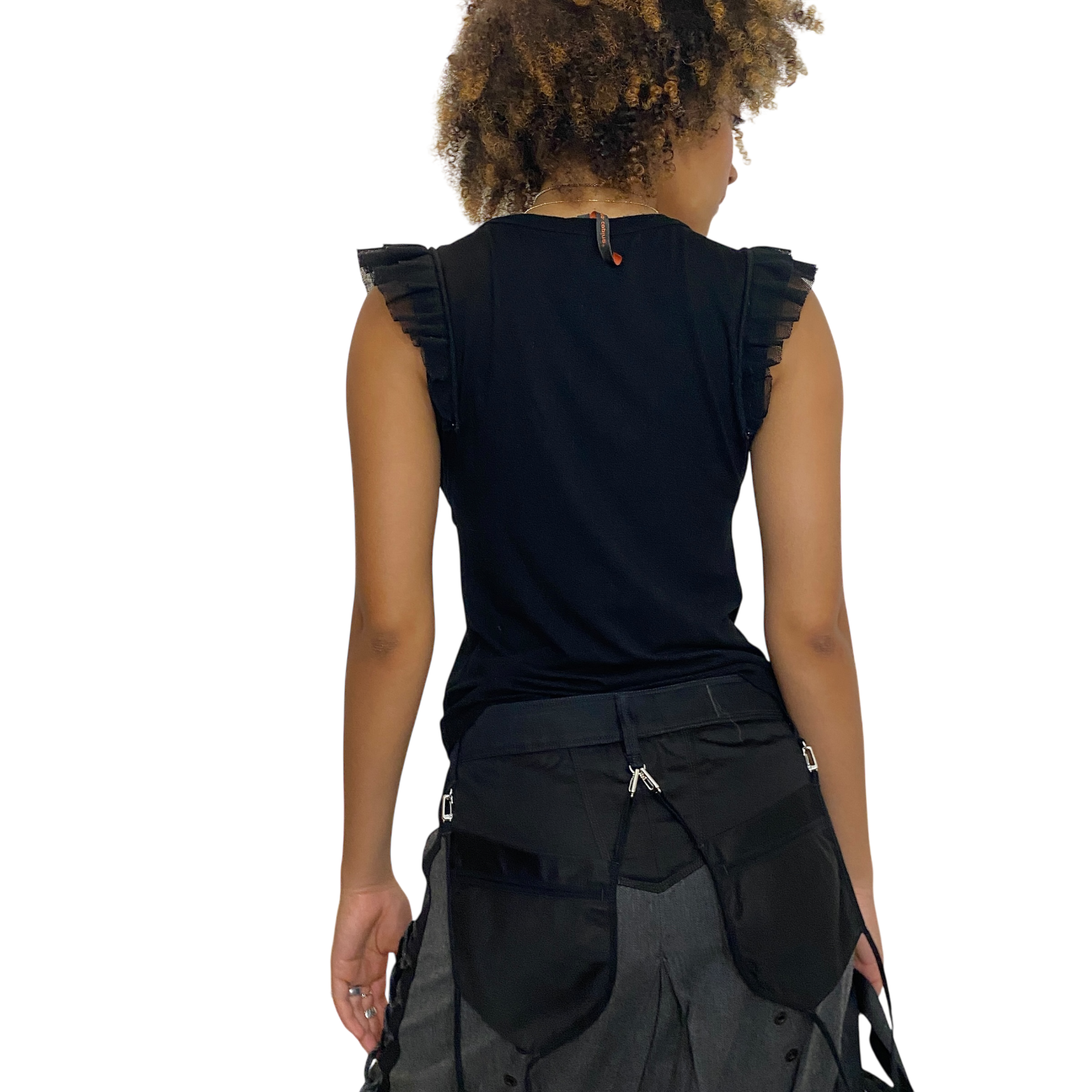 Vintage Cop Copine Black Top (M)