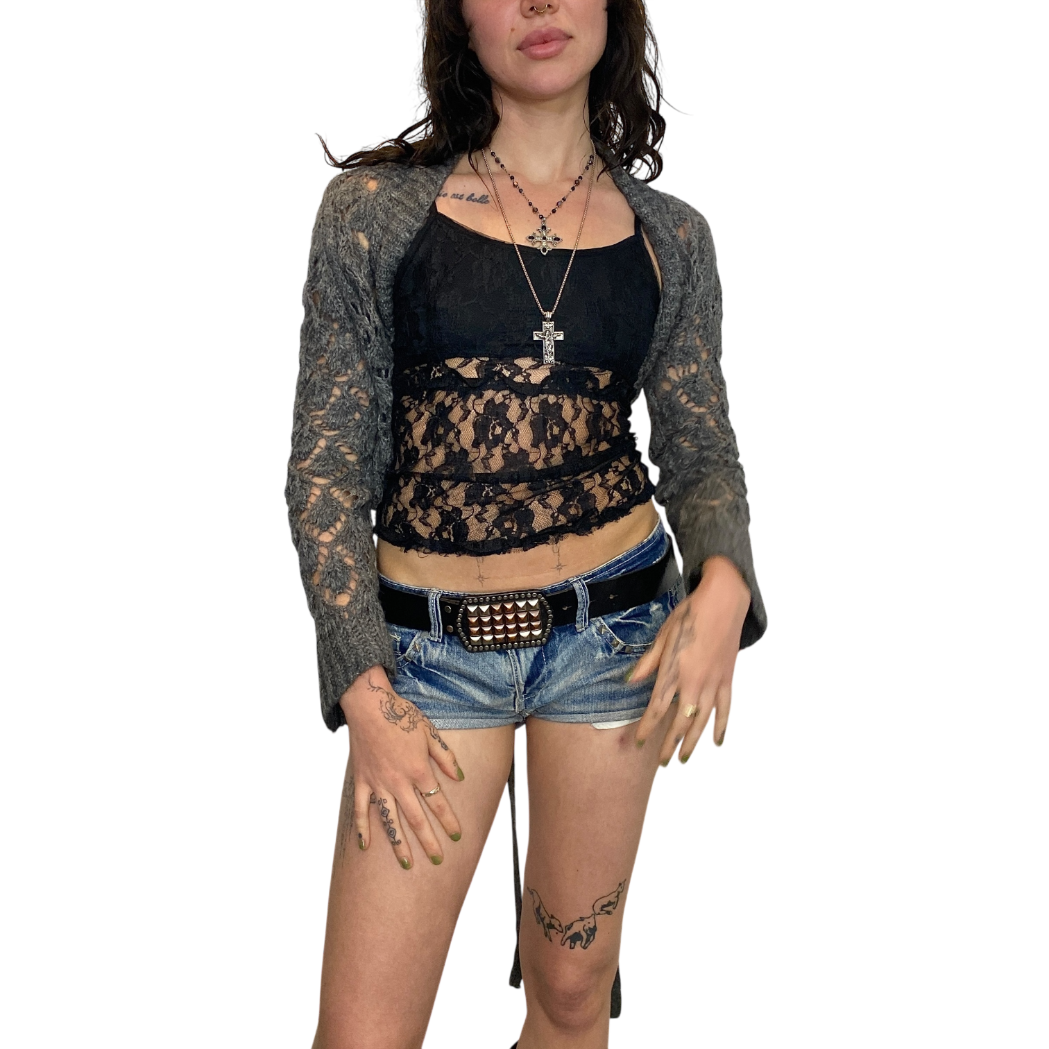 Vintage Grunge Multi-wrap Cardigan (S)