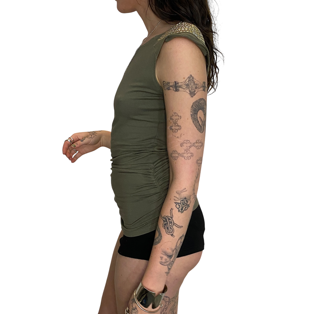 Vintage 2010s Khaki Vest (XS/S)