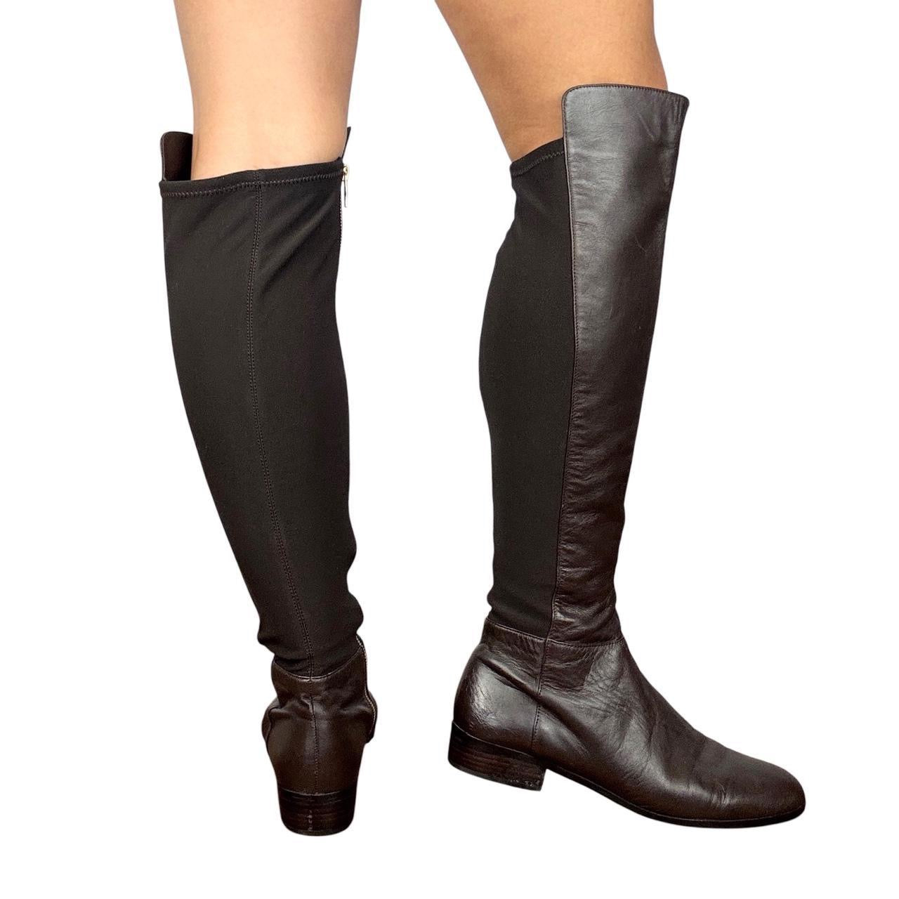 Michael Kors Brown Leather Knee-High Boots (10)