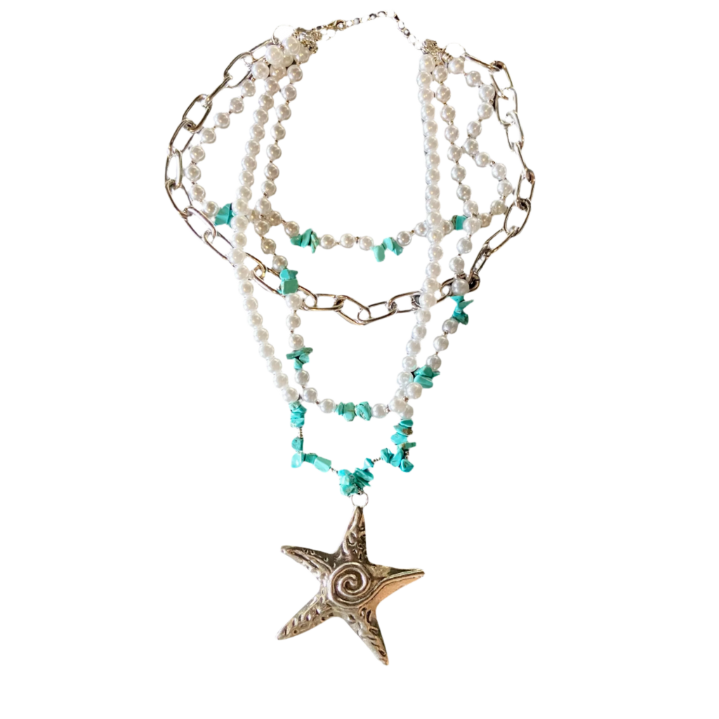 Starfish on layers choker