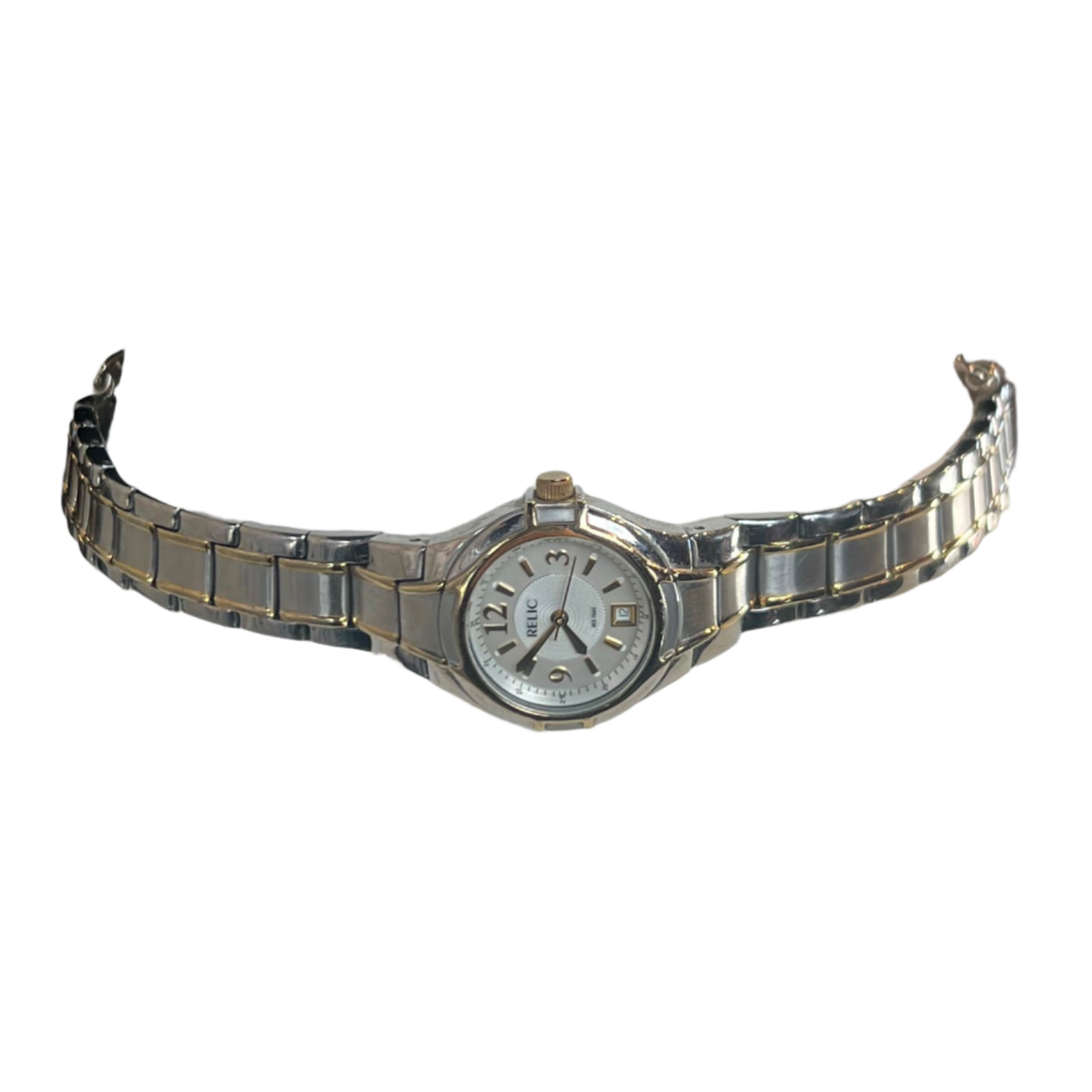 Silver Gold Accent Watch Choker