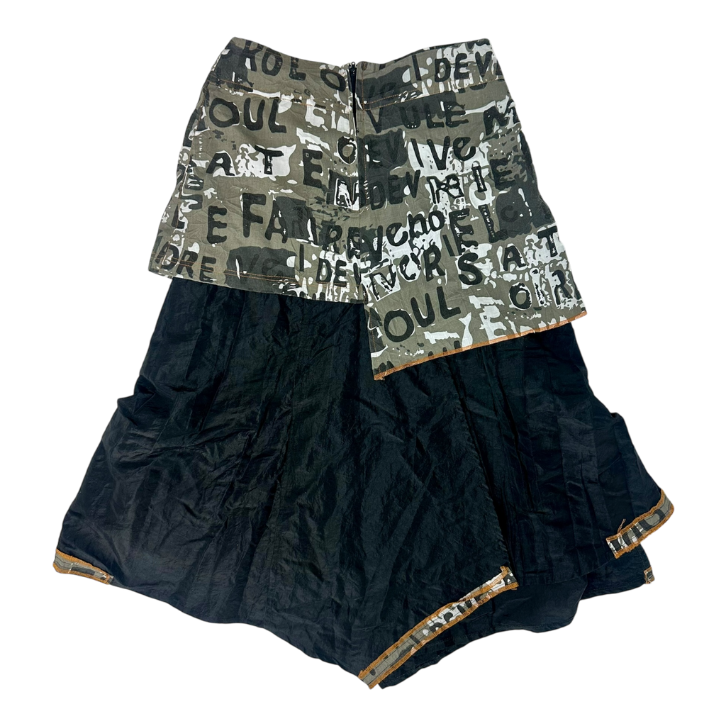 Industrial Asymmetric Midi Skirt (XS)