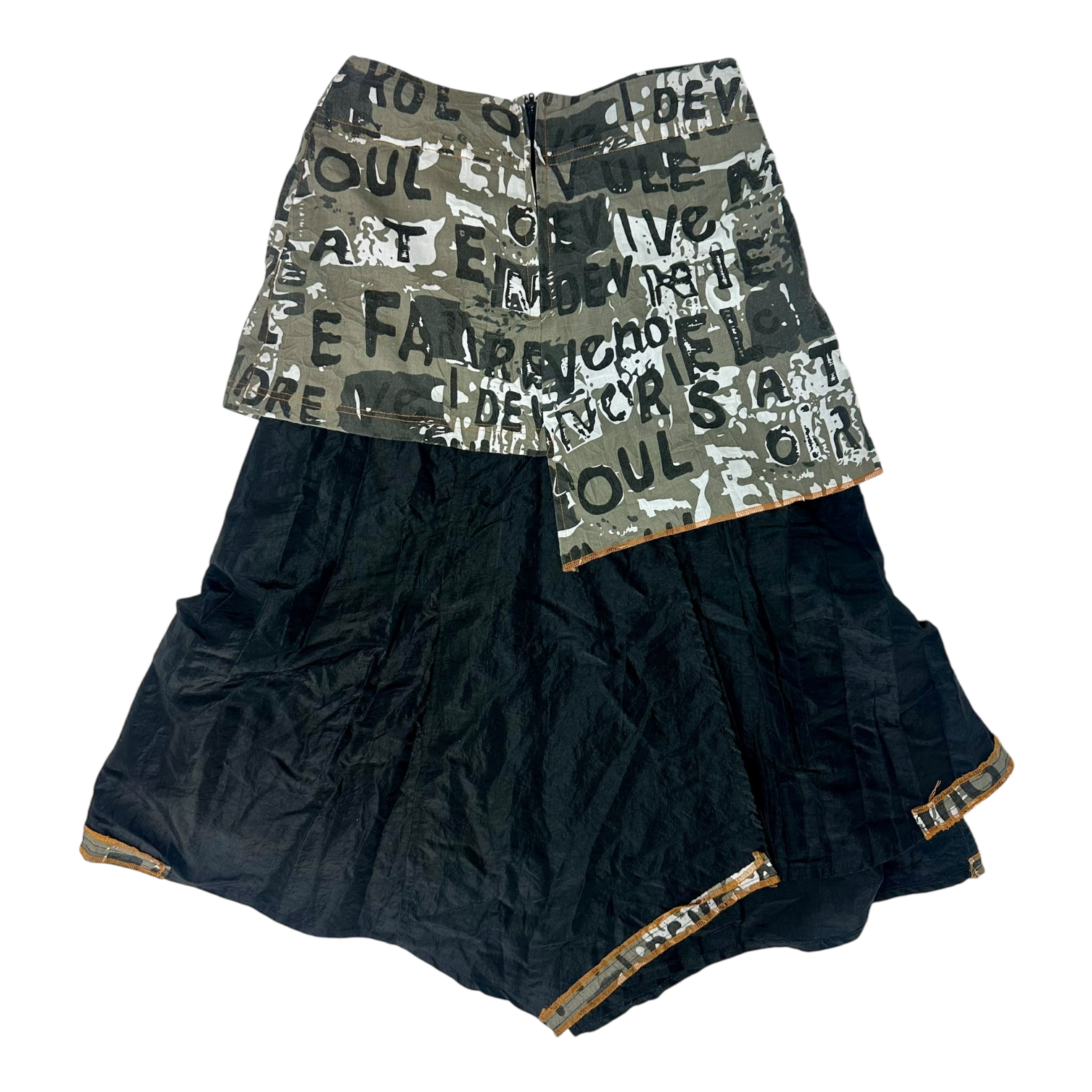 Industrial Asymmetric Midi Skirt (XS)