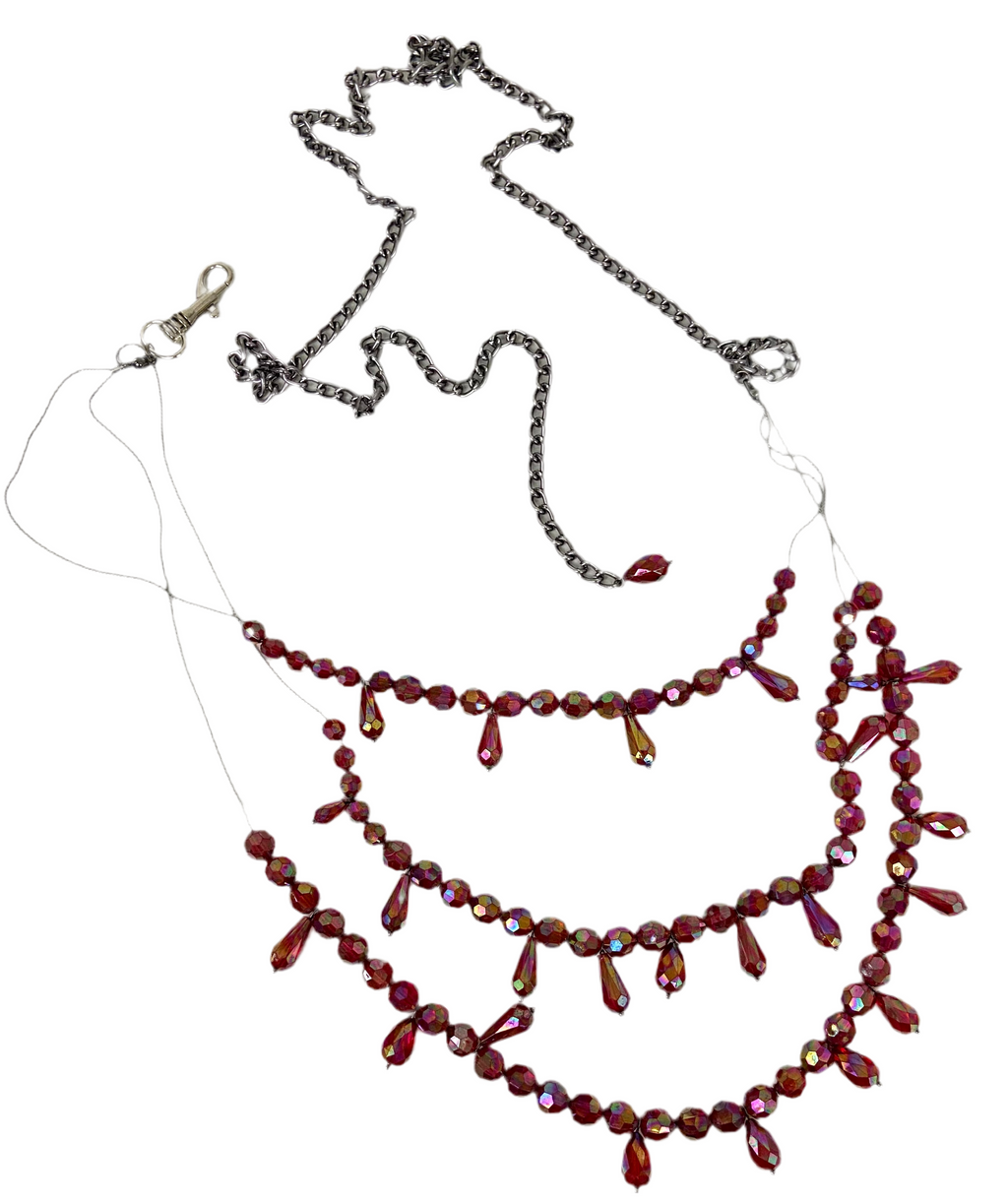 Layered Red Crystals belt