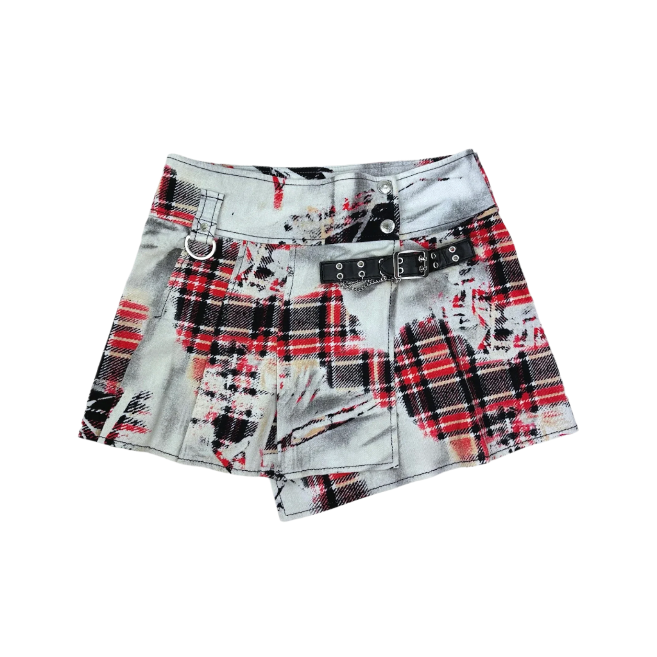 Morgan De Toi Plaid Denim Skirt (XS/S)