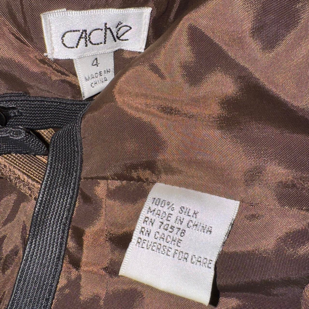 Caché Beaded Silk Halter Dress (XS/S)