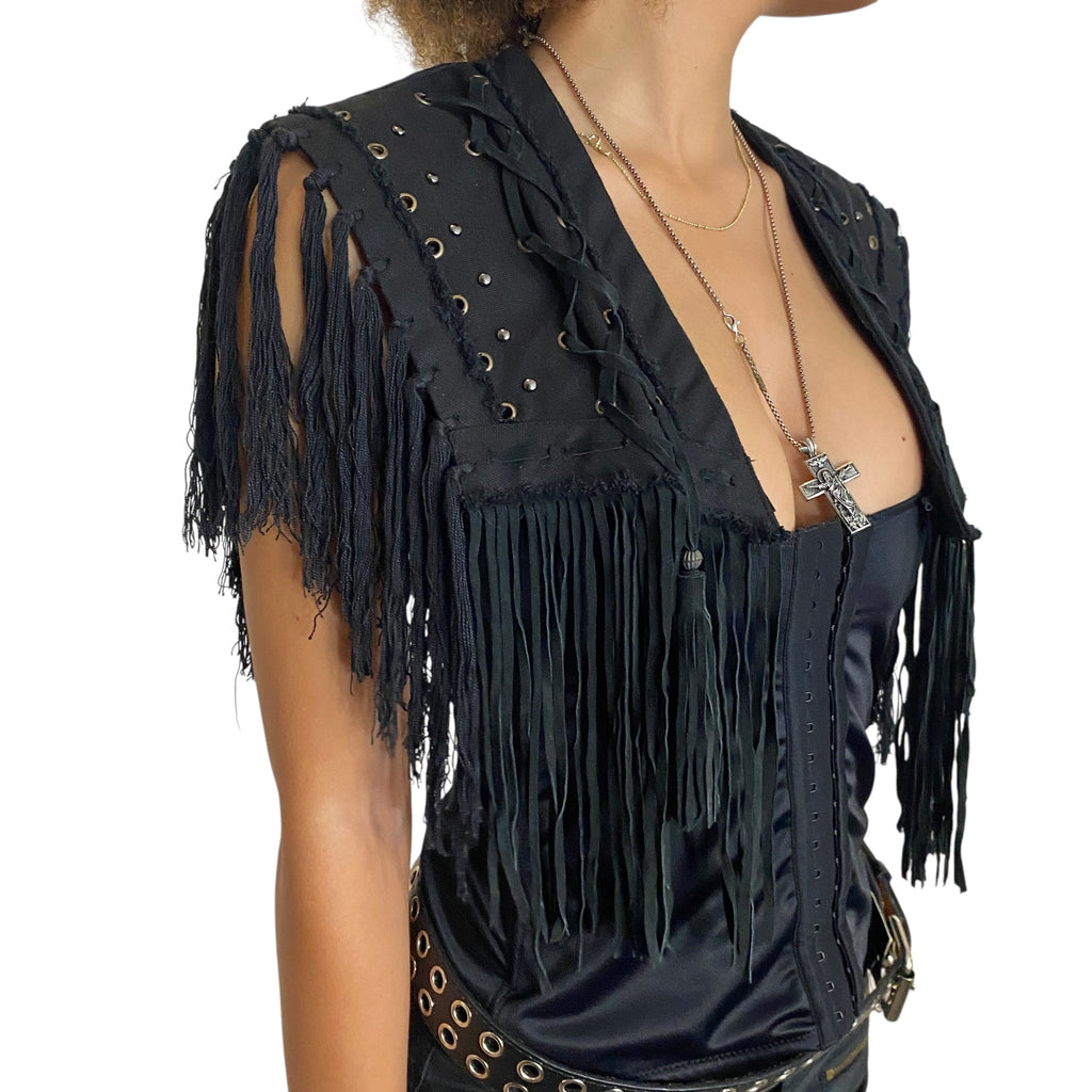 Deadstock Fringe Collar Accessory (One Size)