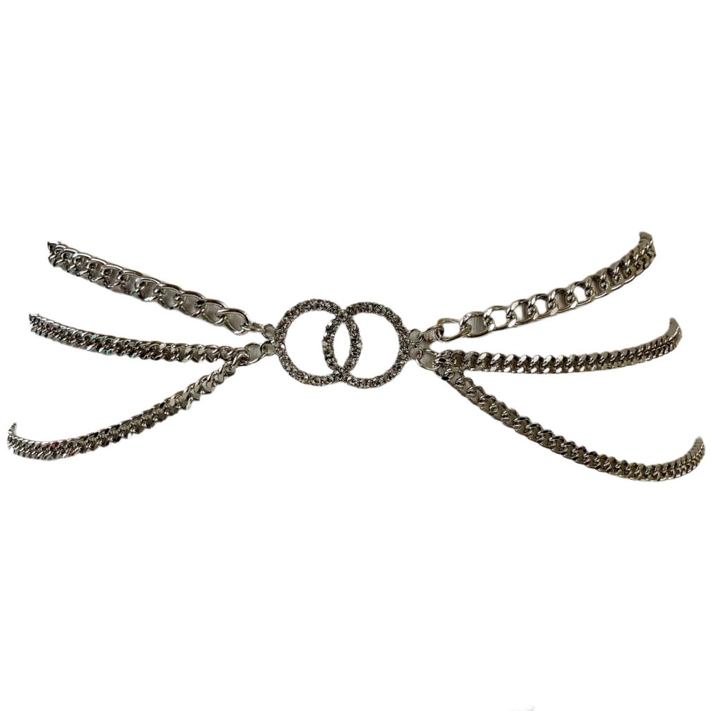 Rhinestone buckle & layered belt