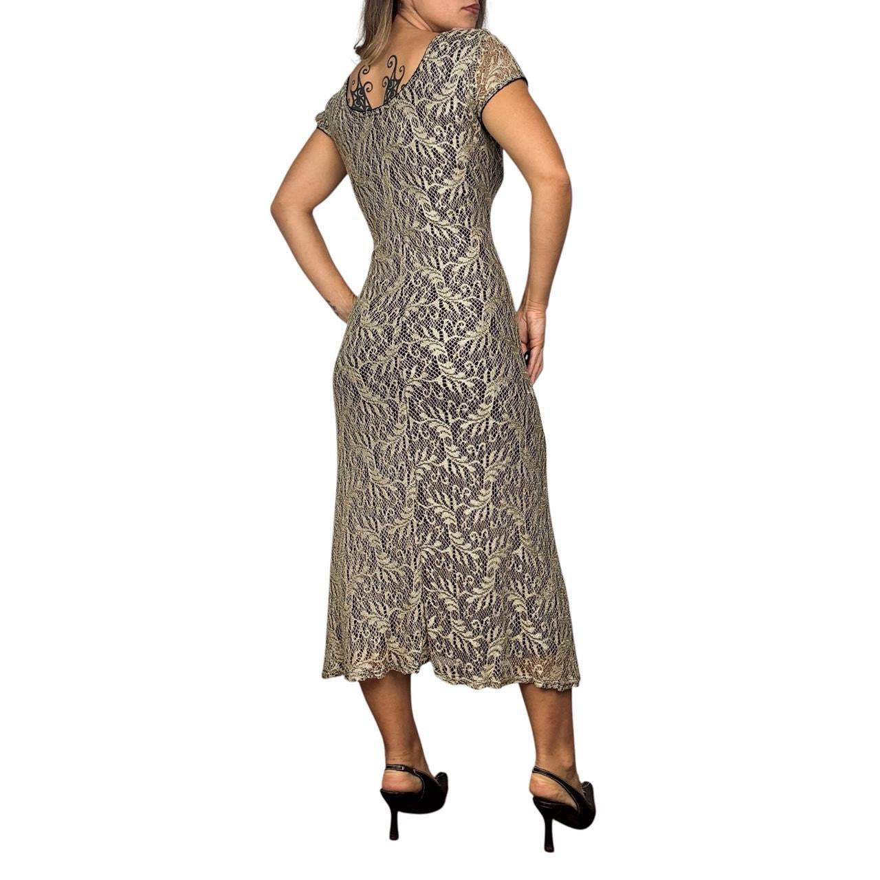 90s Lace Midi Dress (M/L)