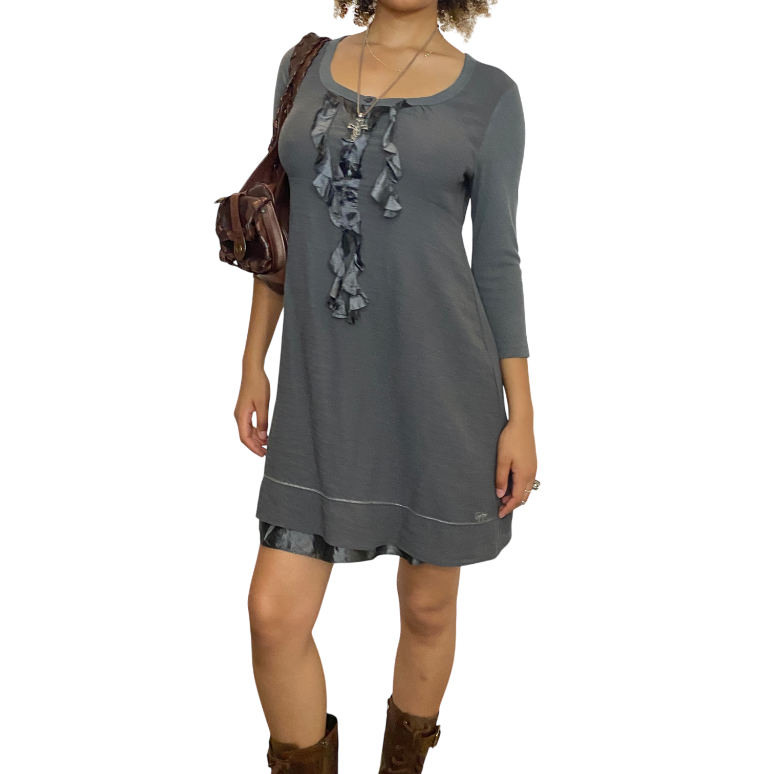 Vintage Cop Copine Ruffle Dress (M)