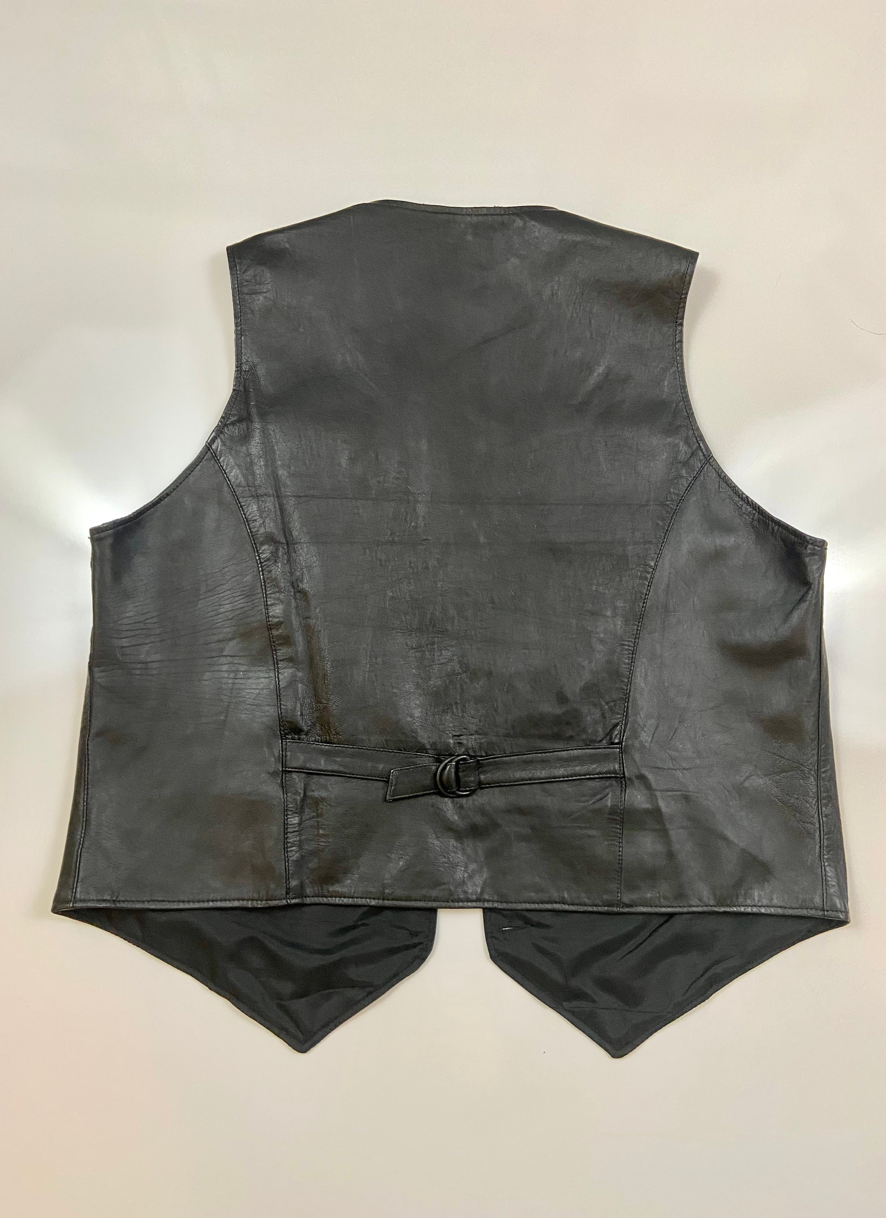 Black Leather Vest (2X)