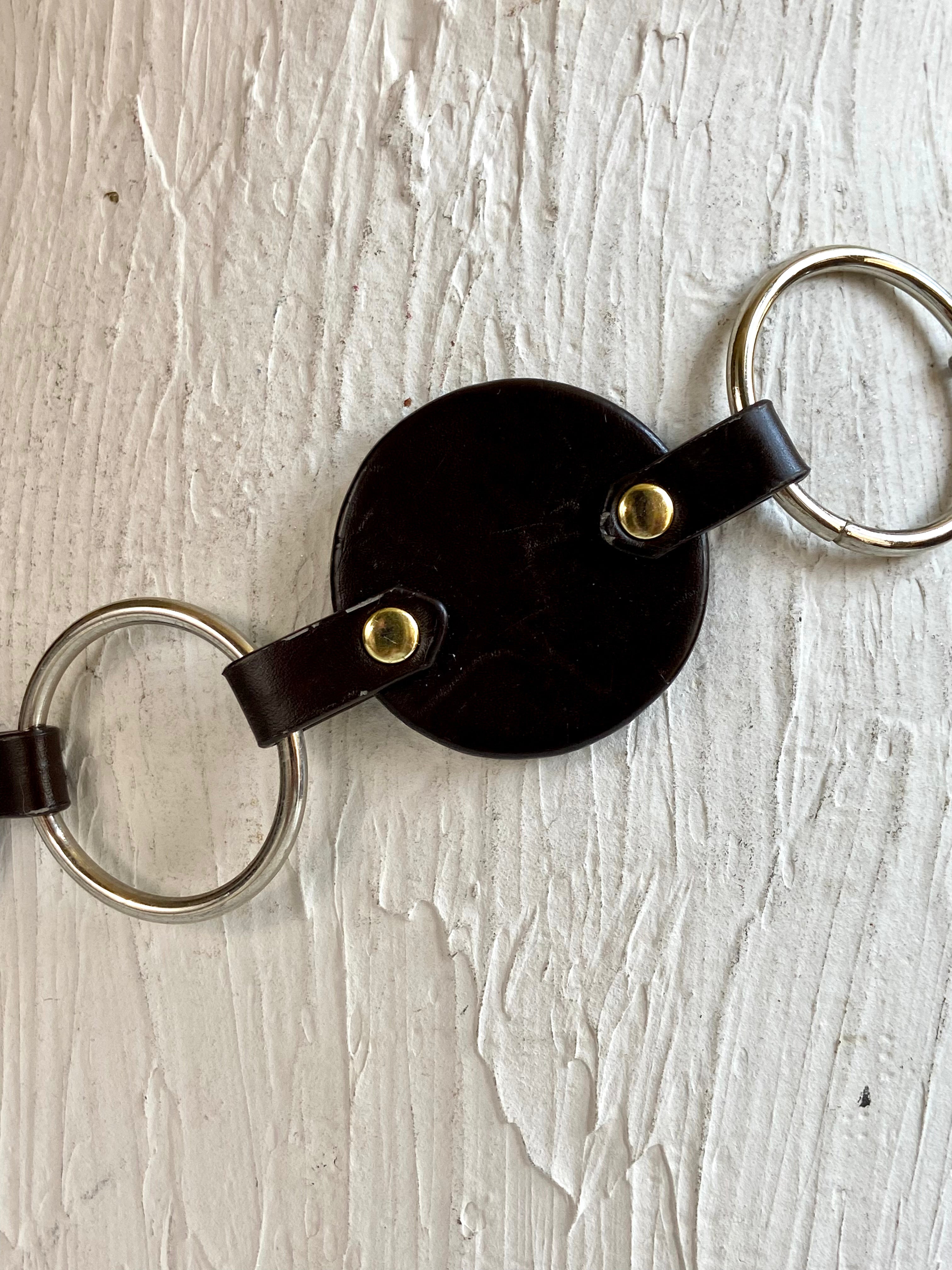 Brown & silver chain belt