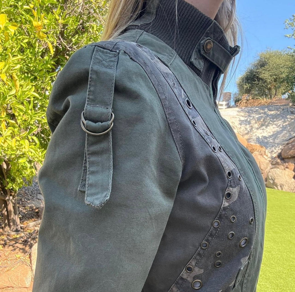 Miss Me Cropped Bomber Jacket (S)