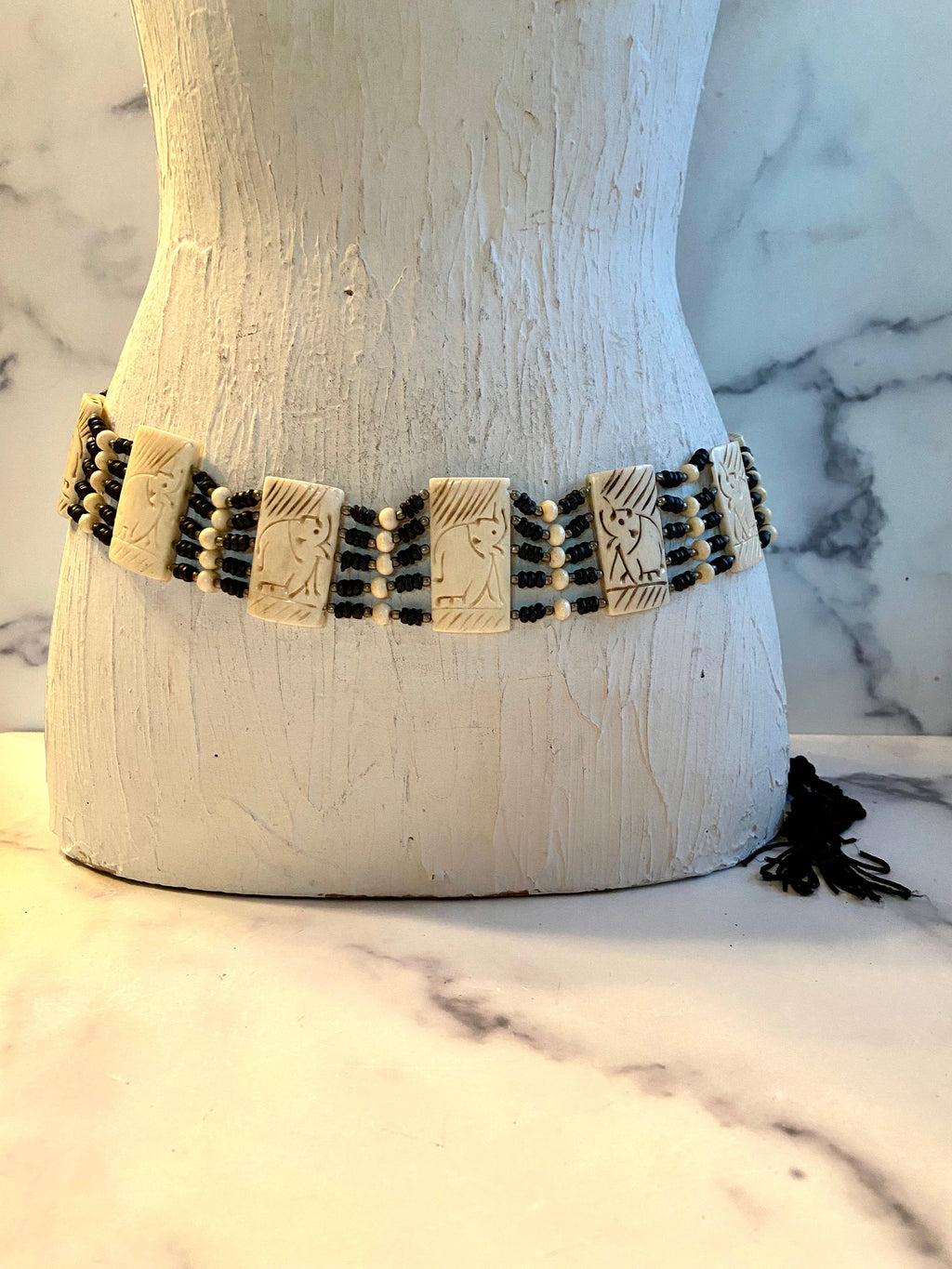 Stone and beads belt