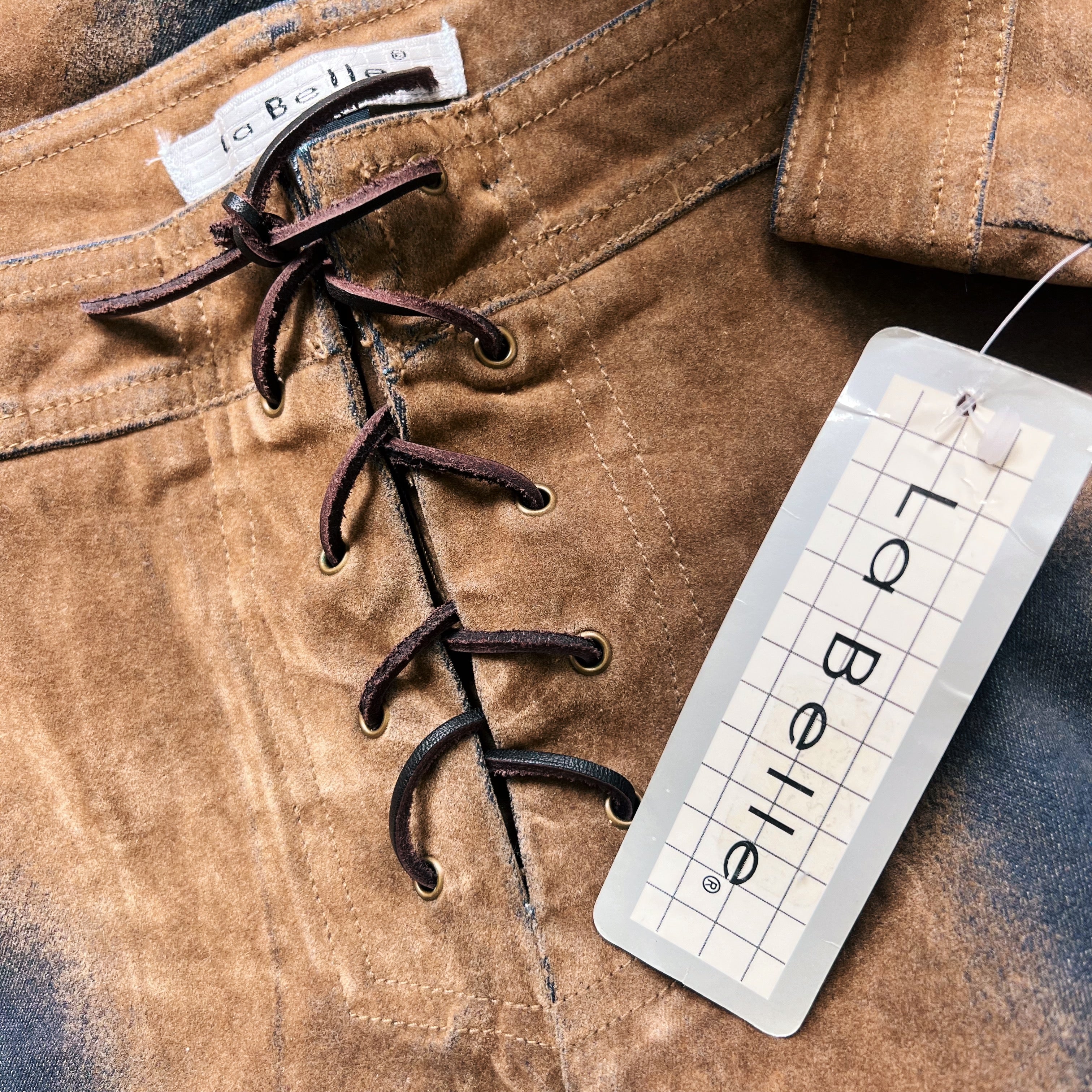 Early 2000s Suede Look Jeans (M)