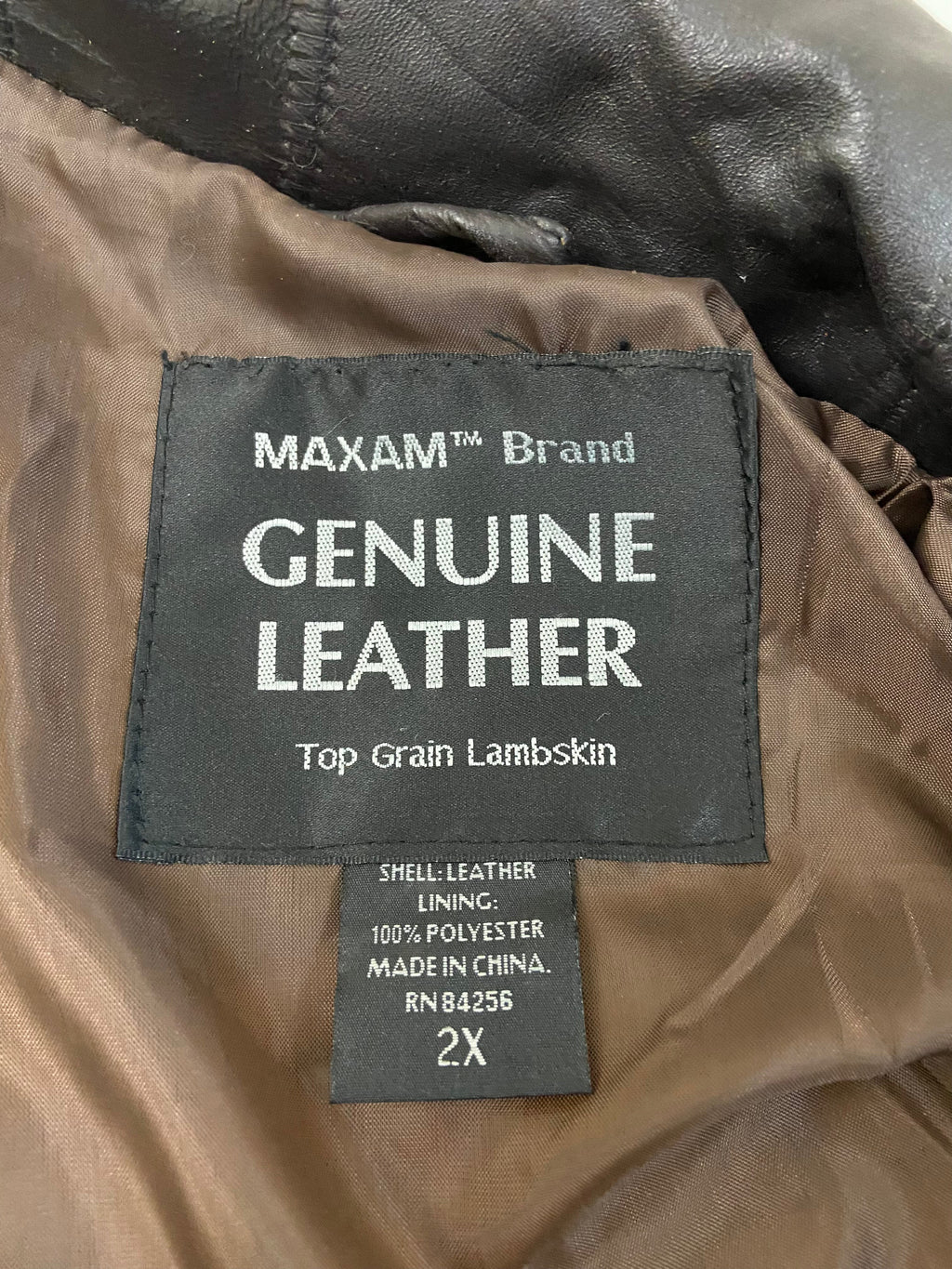 Black Leather Jacket (2X)