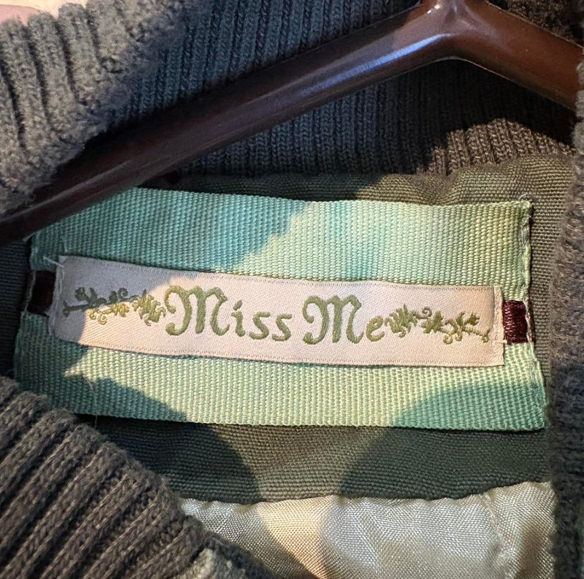 Miss Me Cropped Bomber Jacket (S)