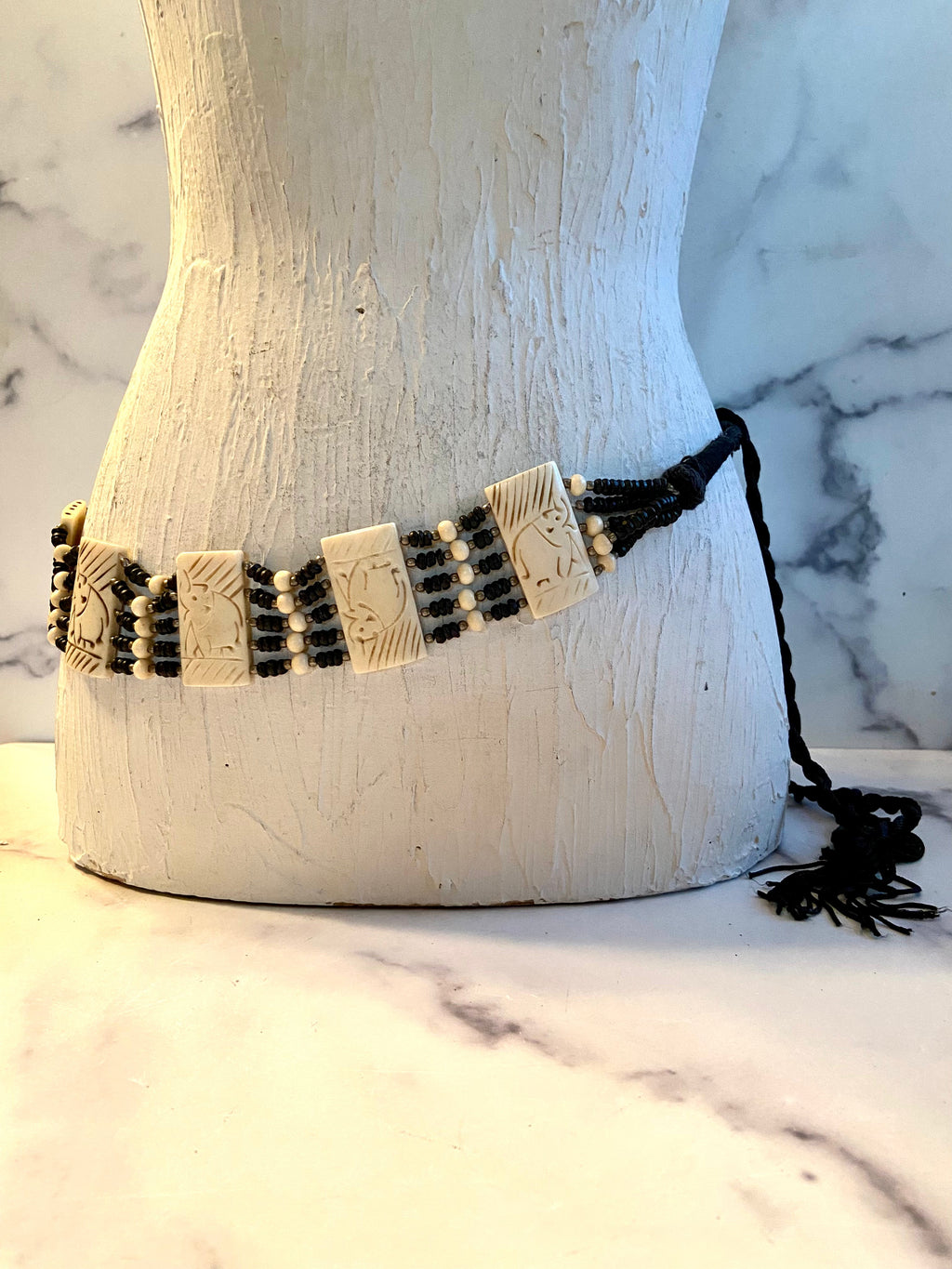 Stone and beads belt