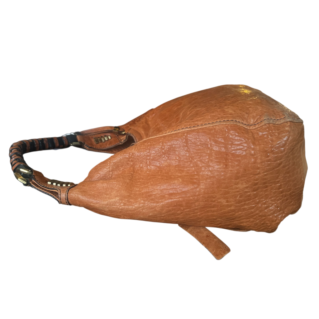 orYANY Brown Textured Leather Purse