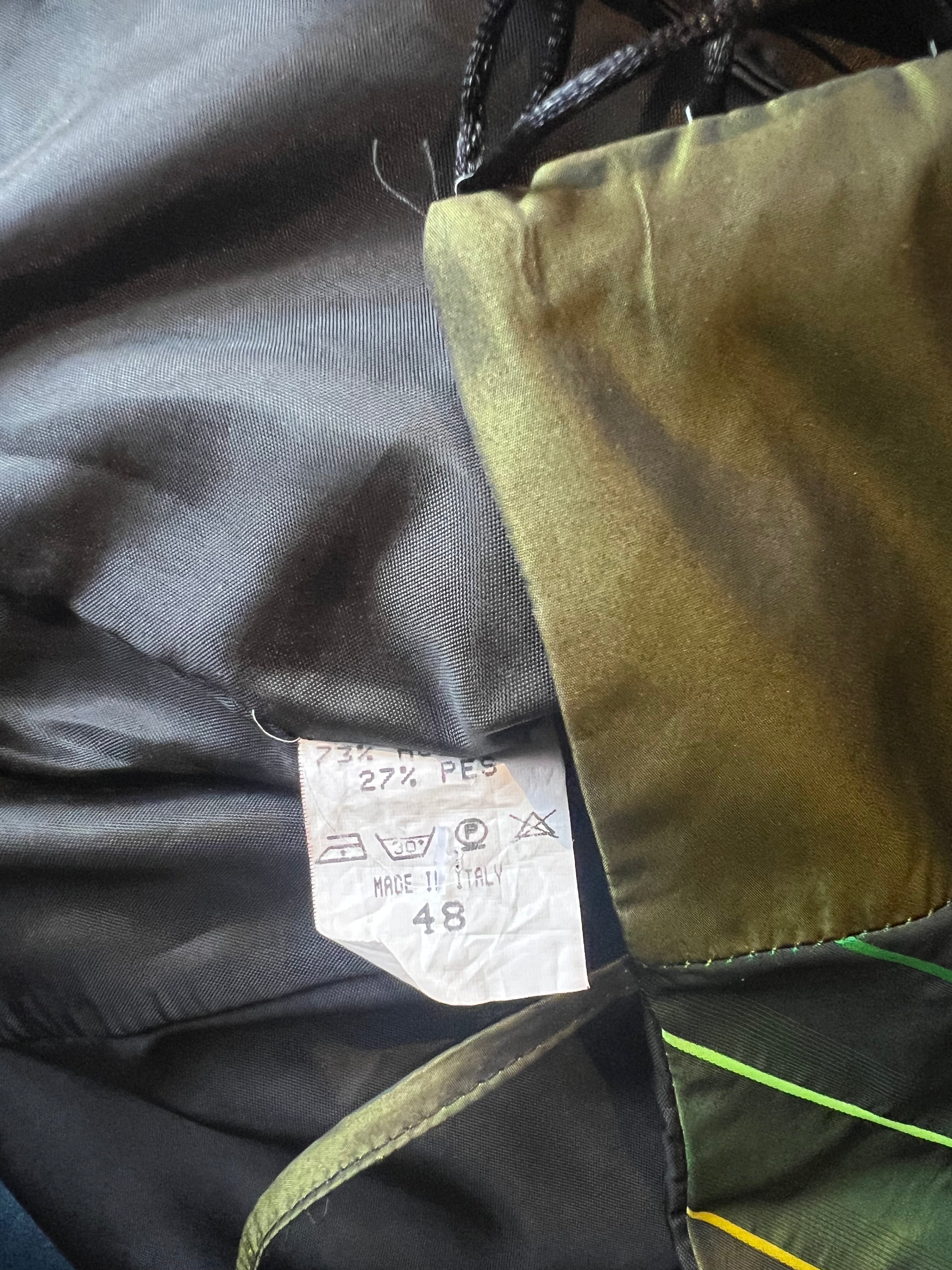 Green Beaded Satin Corset Top (XL)