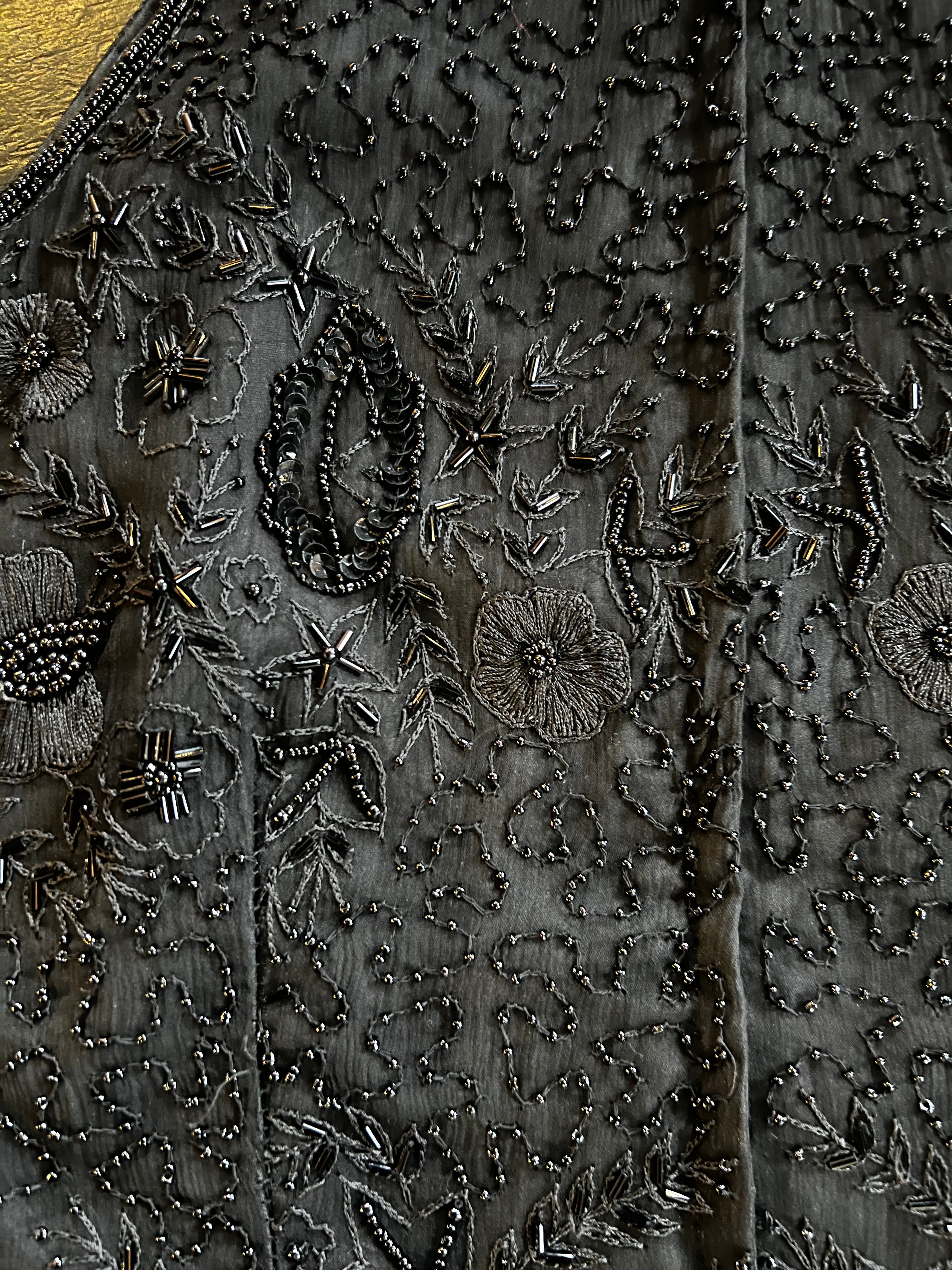 Black Bedazzled Sleeveless Mock Neck (M)