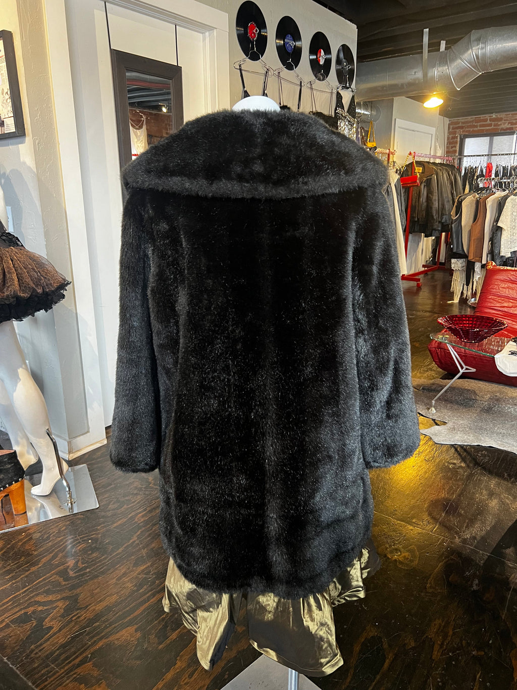 Brown Faux Fur Overcoat (M/L)