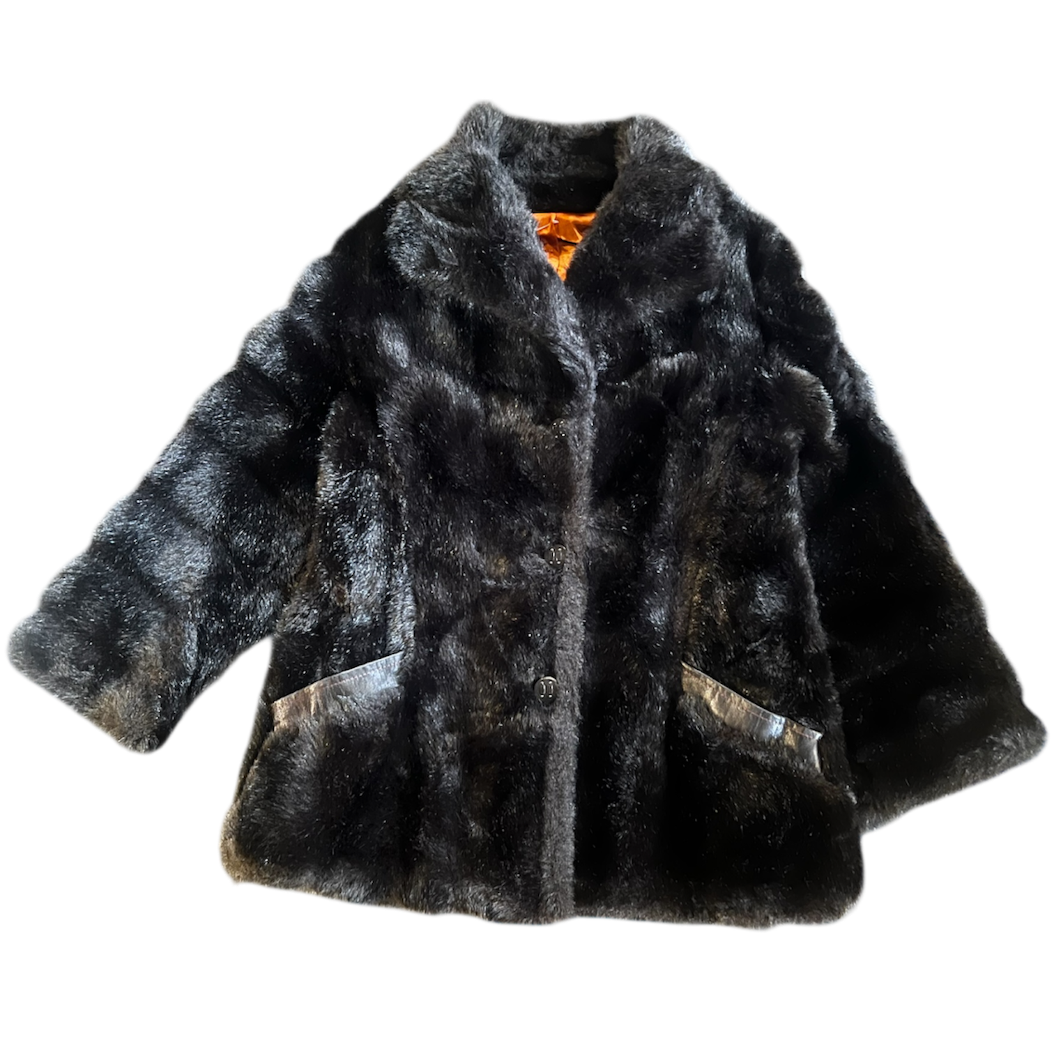 Dark Brown Faux Fur Coat (M/L)