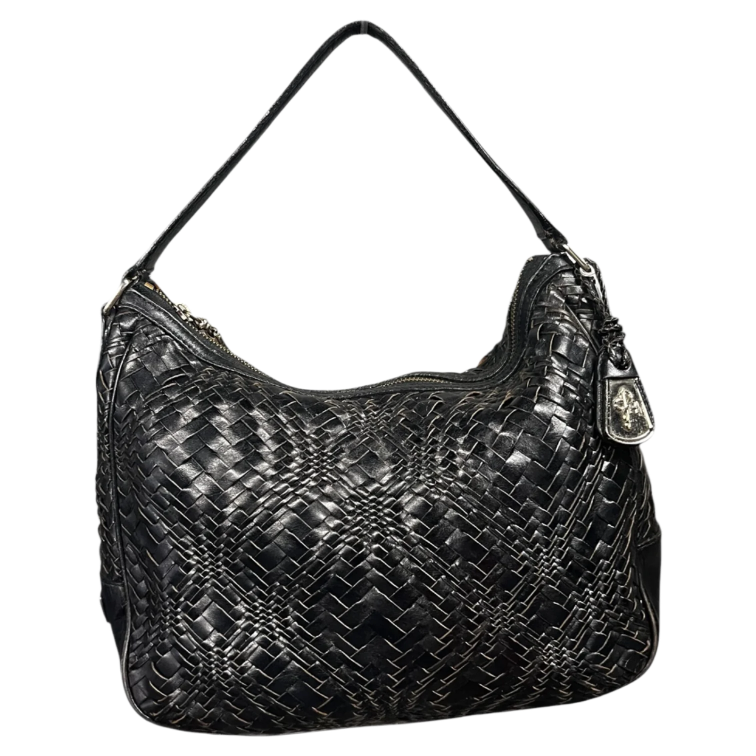 Cole Haan Black Woven Leather Bag