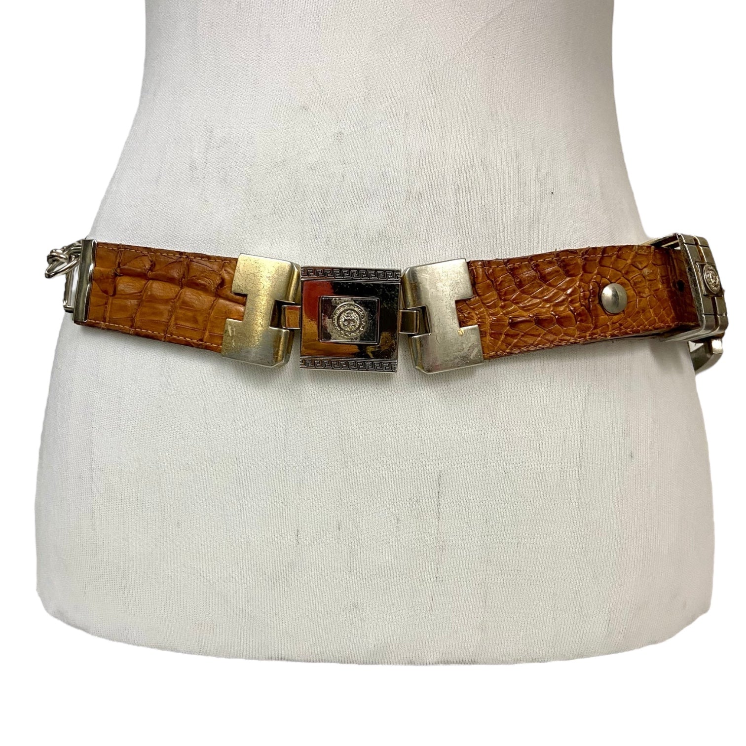 Reworked Vintage Leather Chain Belt