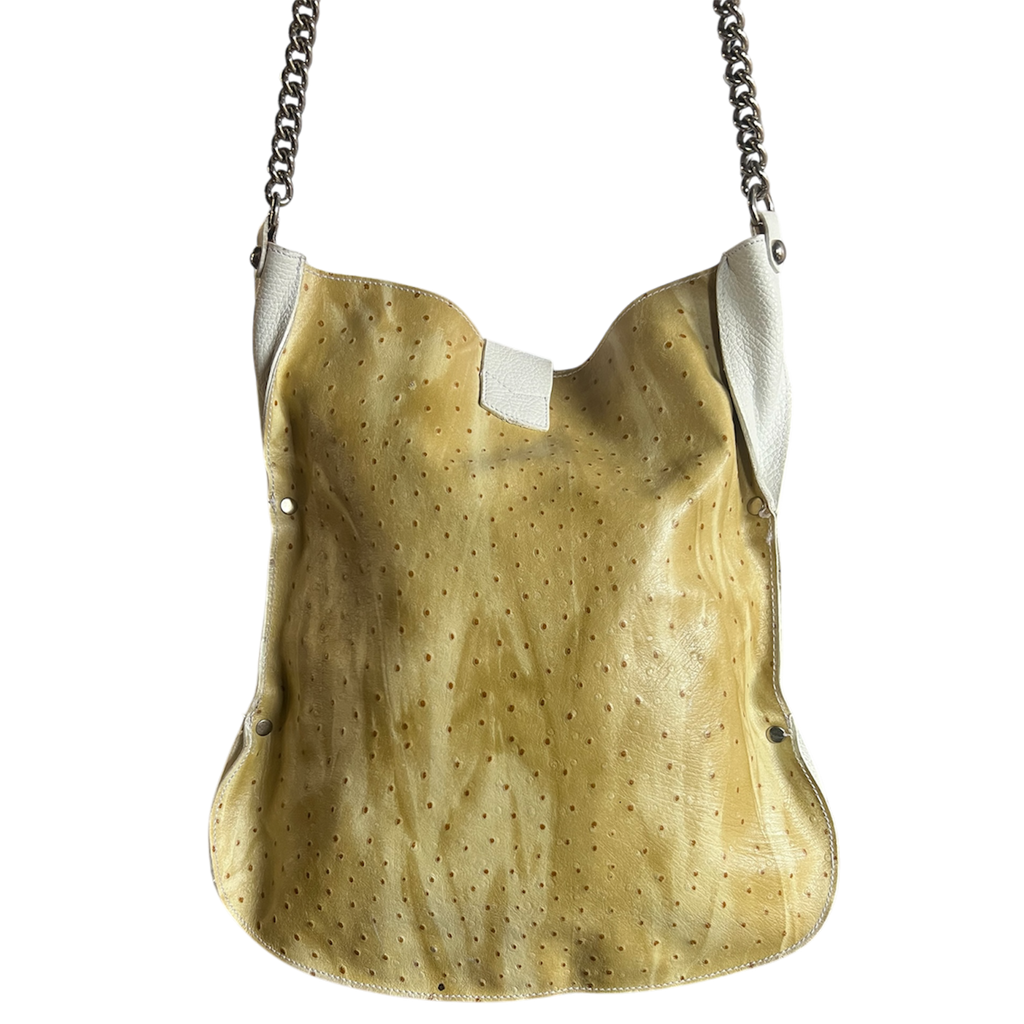 Luciano Padua Ostrich Studded Purse