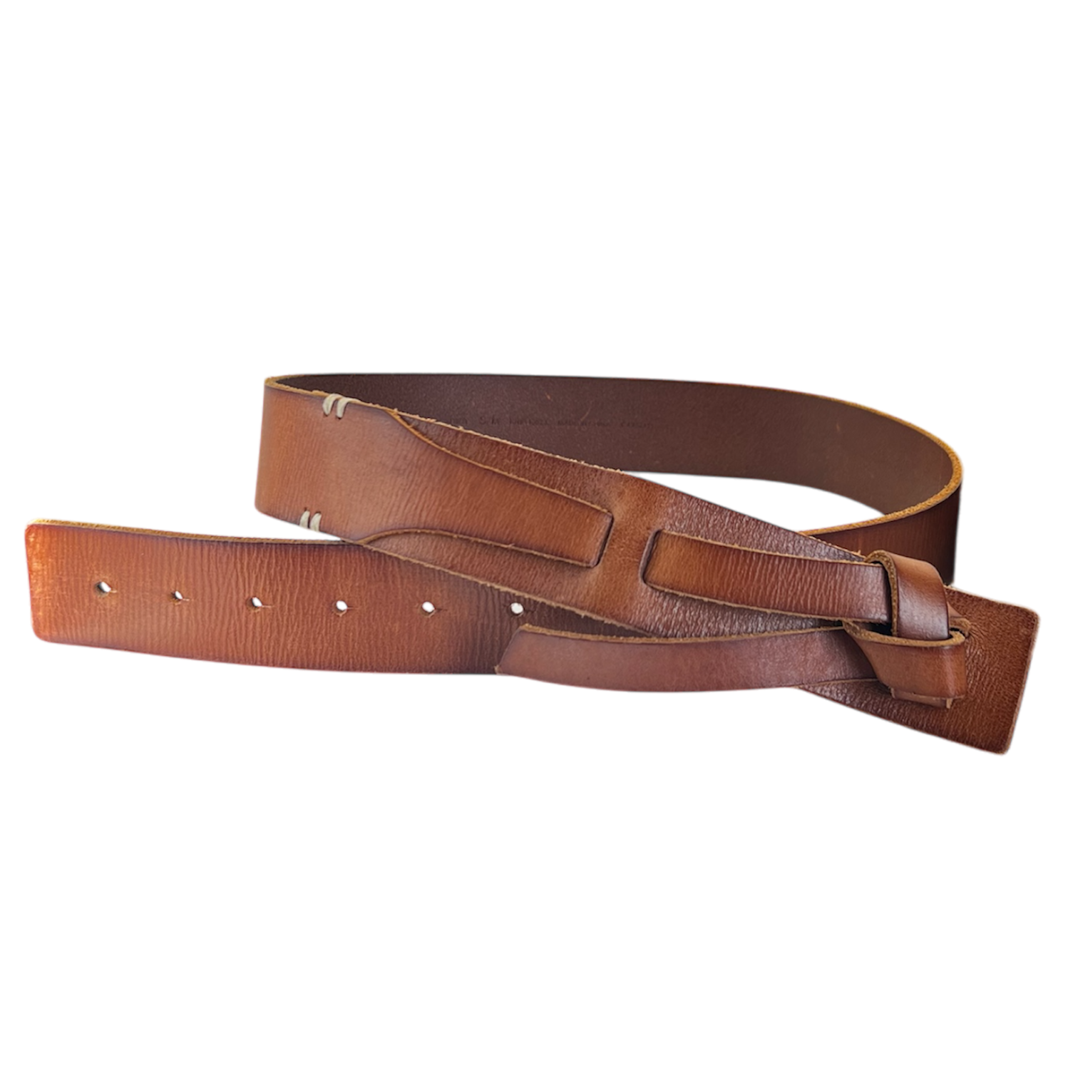Brown Leather Twist Belt