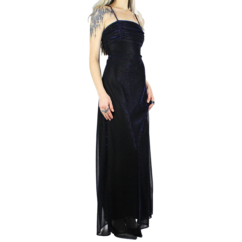 90s Shimmery Blue Gown (S)