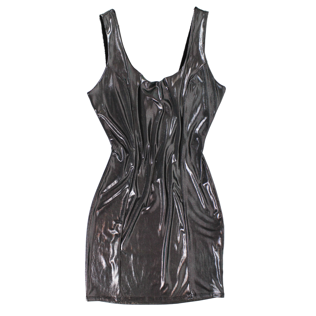 00s Metallic Mini Dress (S/M)