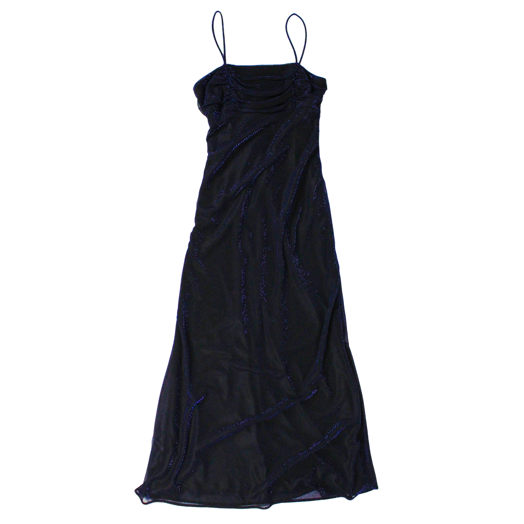 90s Shimmery Blue Gown (S)