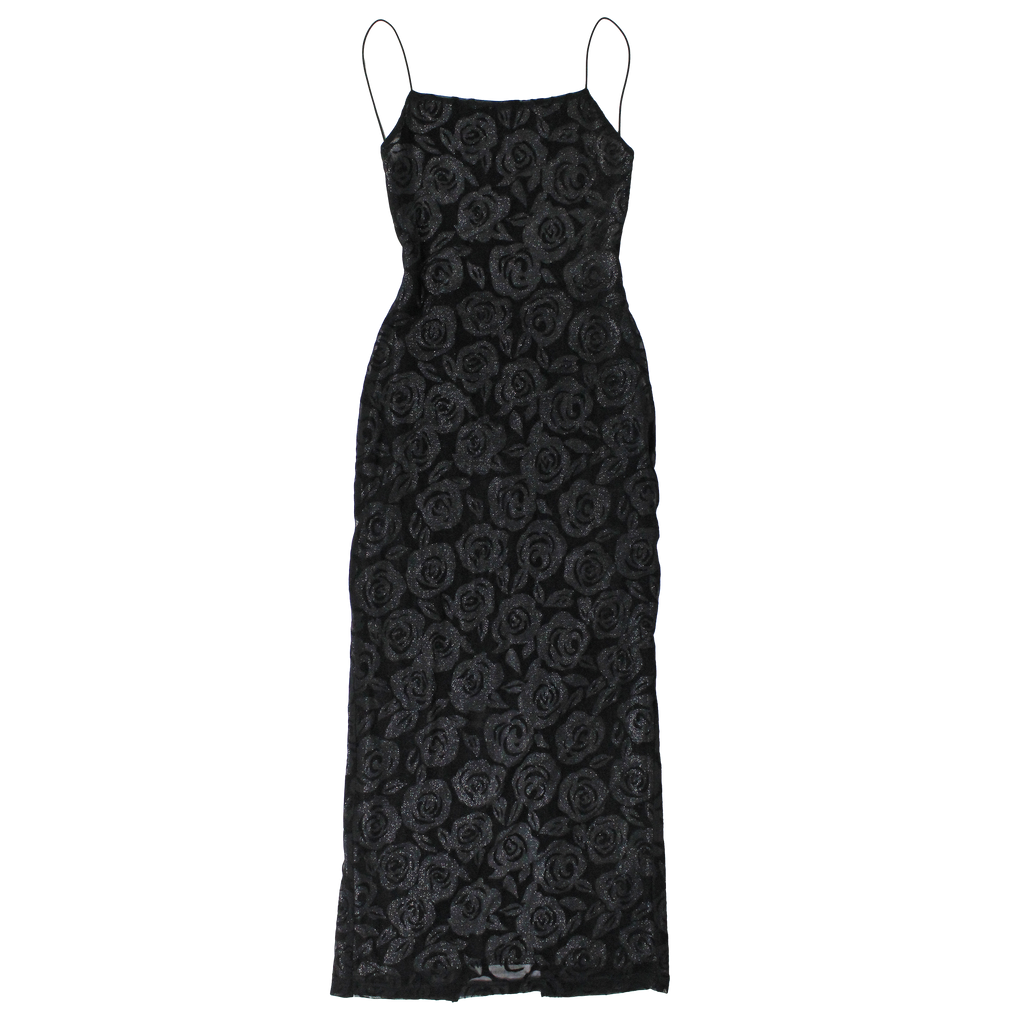 90s Black/Silver Gown (S)